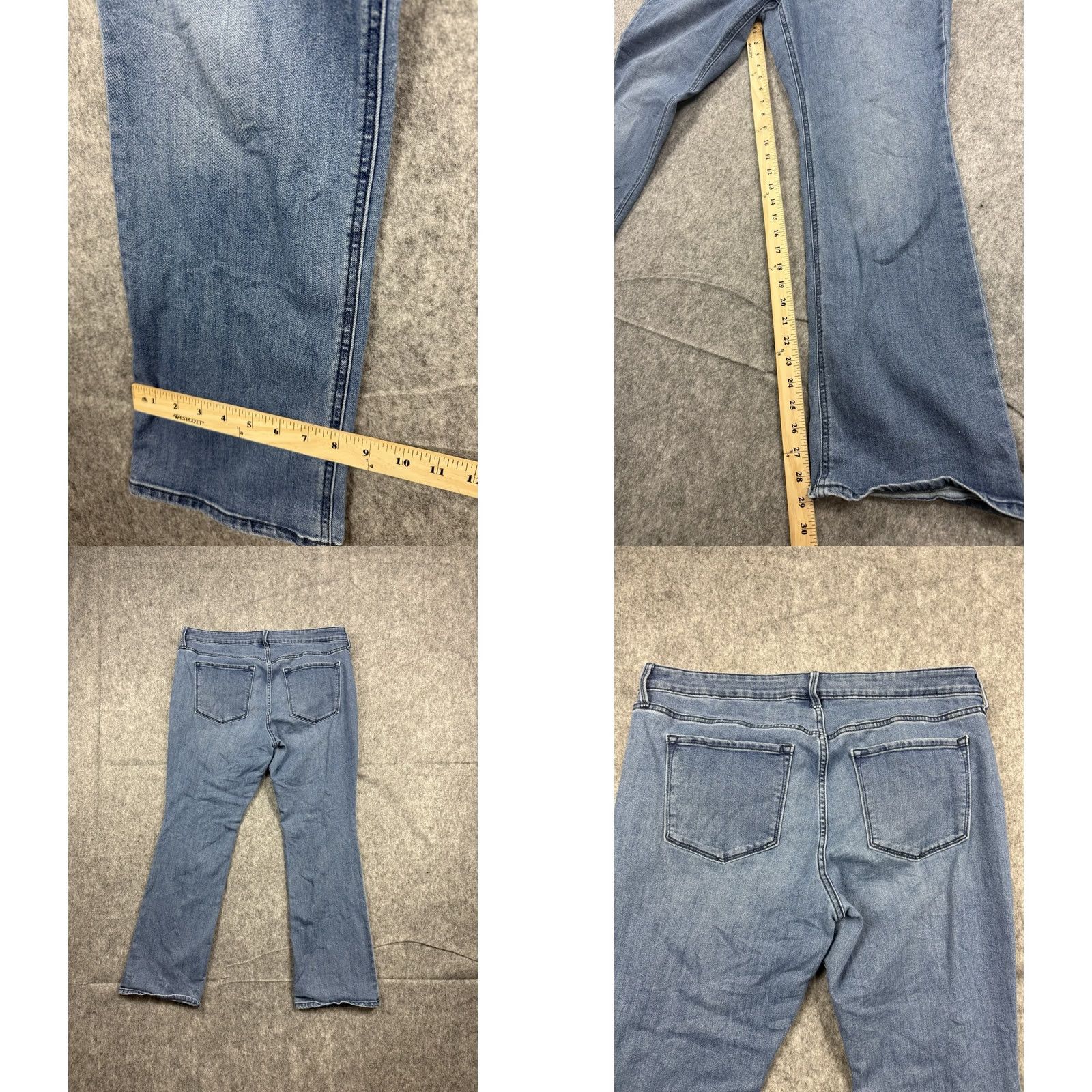 Old Navy VINTAGE? No — Old Navy Jeans Womens 18 Blue Mid Rise Bootcut Light Wash Denim Stretch Size 40" / US 18 - 8 Thumbnail