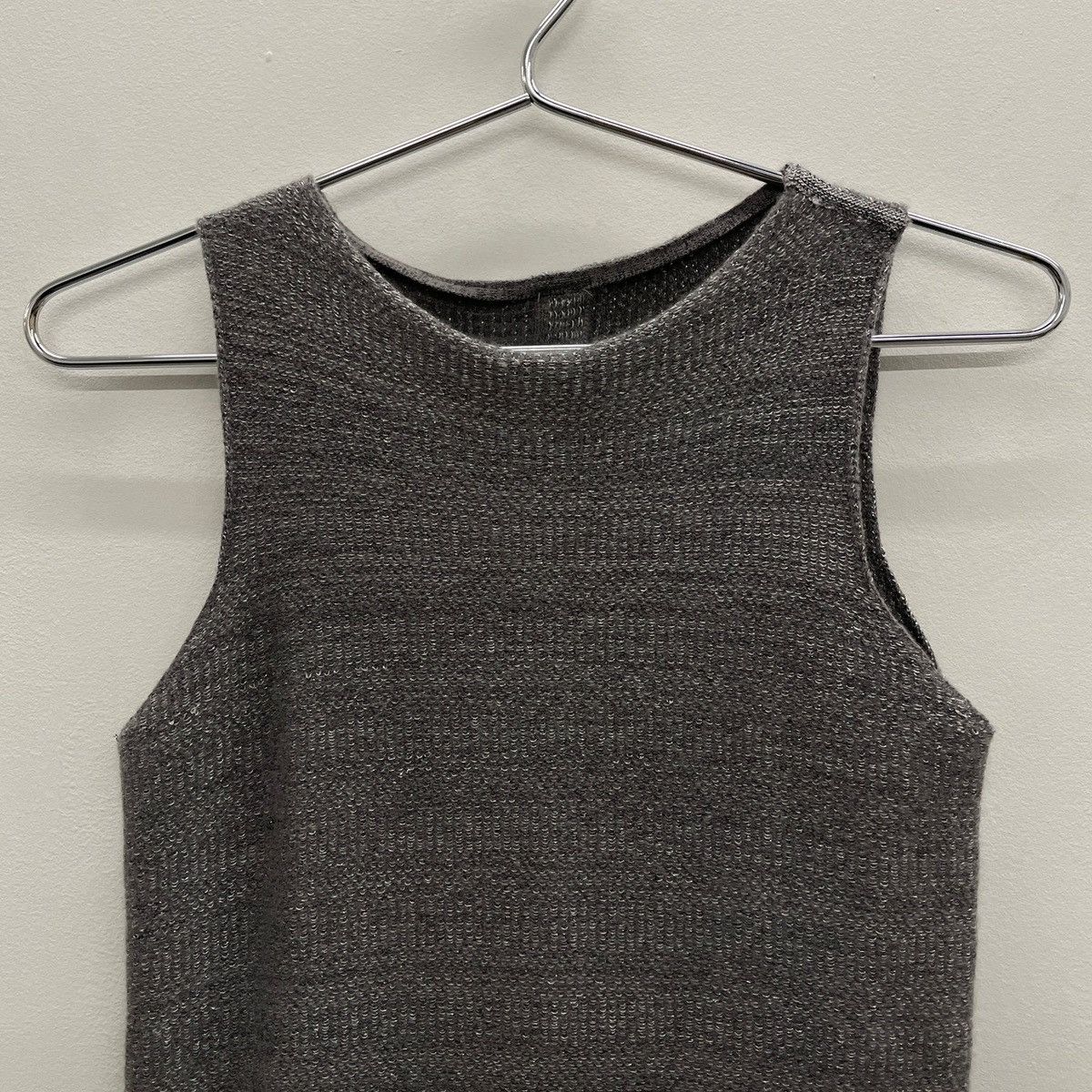 Rick Owens FW09 Rick Owens “CRUST” Silver Knitted Tank Top Size S / US 4 / IT 40 - 3 Thumbnail