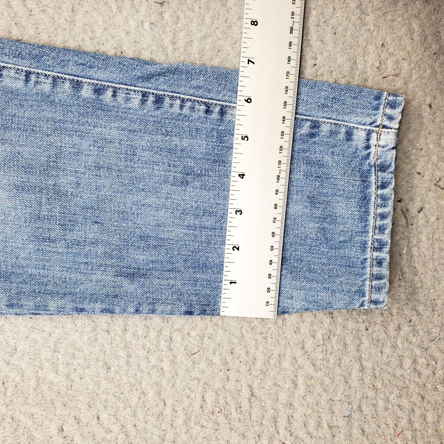 Vintage Flying Monkey Straight Jeans Women 26 Blue Denim Boho Streetwear Faded Whiskered Jeans | 5-Pocket Denim Pants | Size 26 Women Size 26" / US 2 / IT 38 - 5 Thumbnail