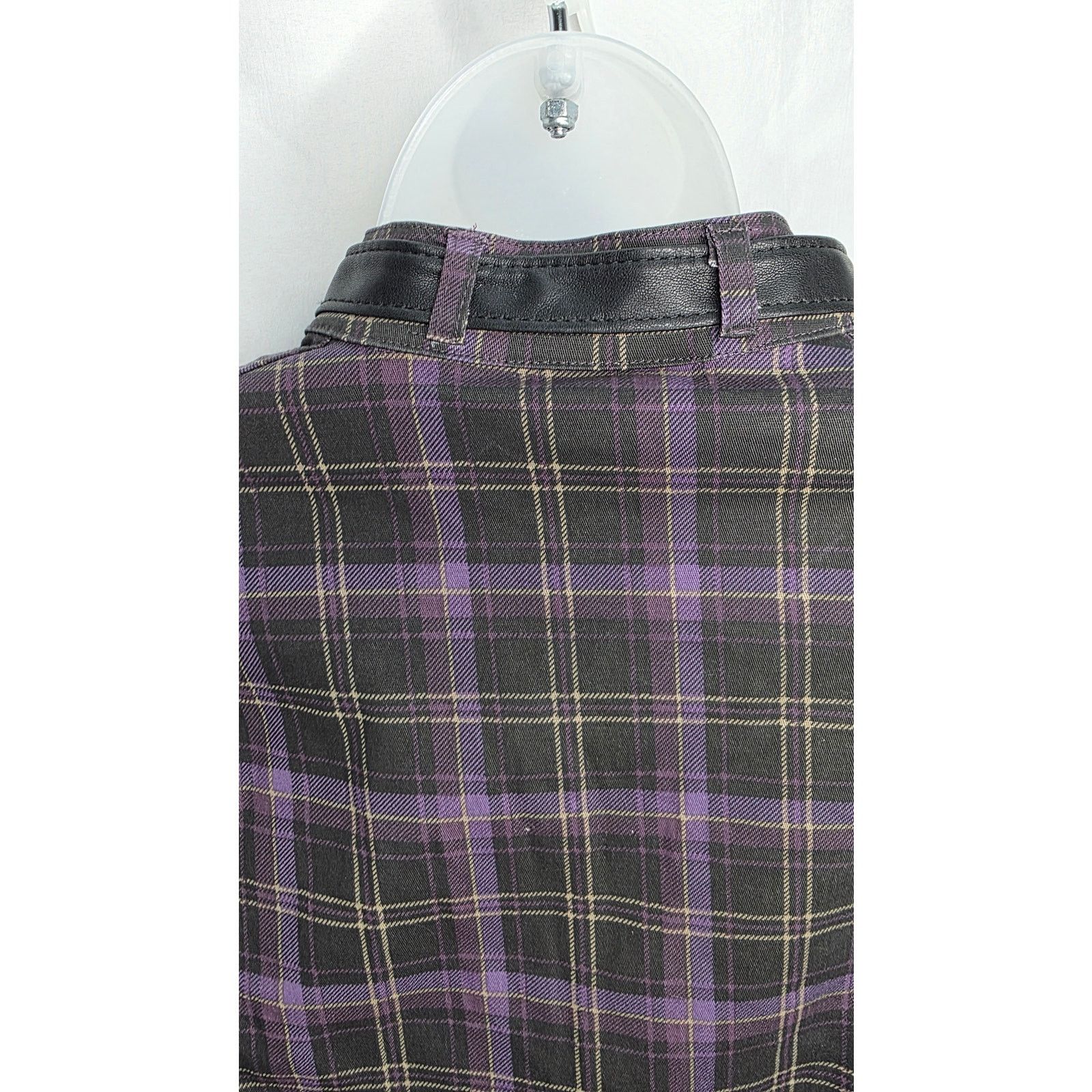 Killstar Killstar Purple Plaid Moto Jacket Women's M Gothic Grunge Size M / US 6-8 / IT 42-44 - 13 Thumbnail