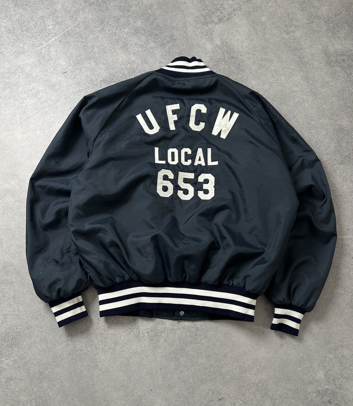 Vintage Butwin vintage Made in Usa 🇺🇸 UFCW Local 653 bomber jacket Size US S / EU 44-46 / 1 - 2 Thumbnail