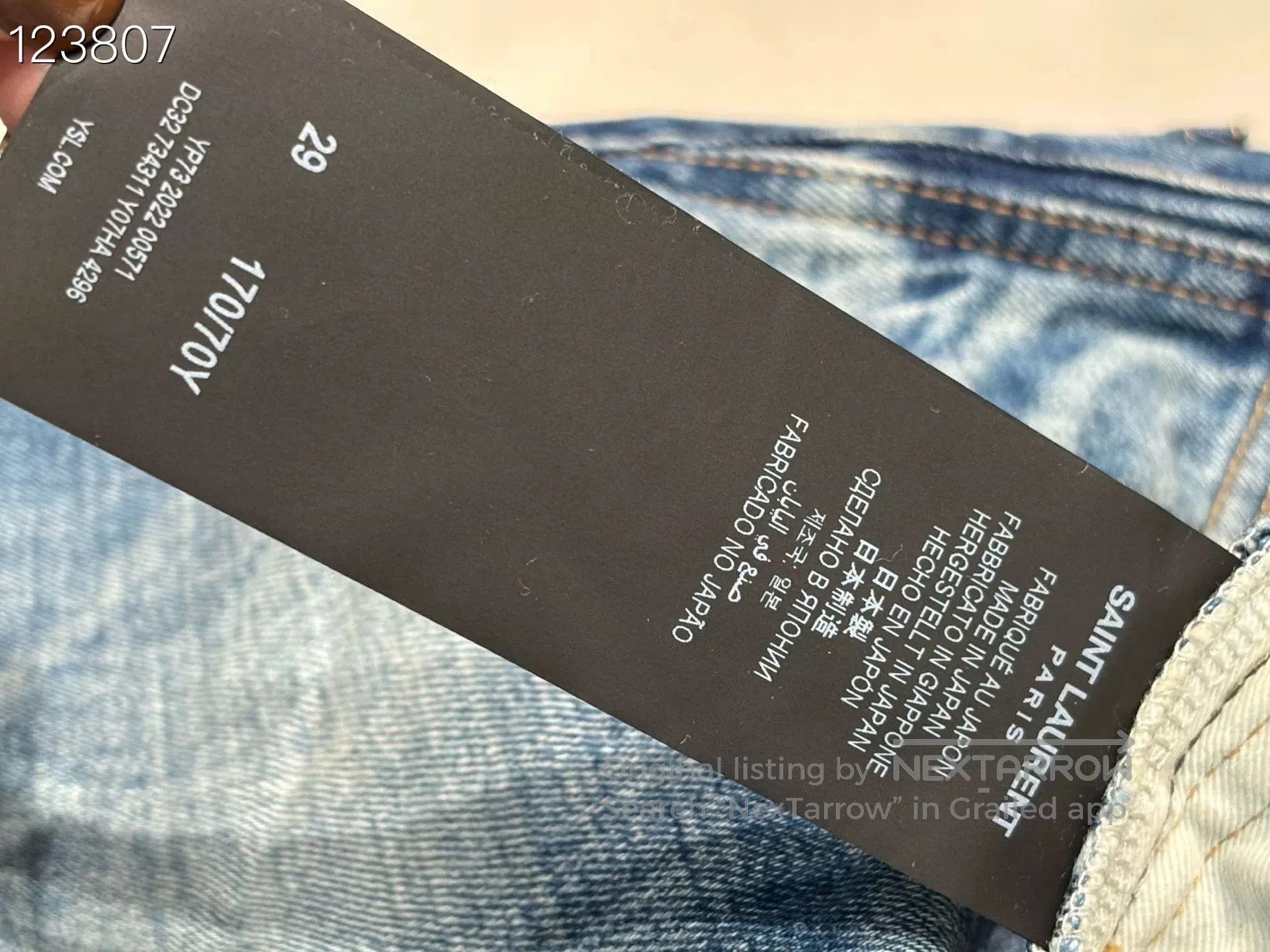 Saint Laurent Paris SLP Classic Plain Jeans 29. Size US 29 - 5 Thumbnail