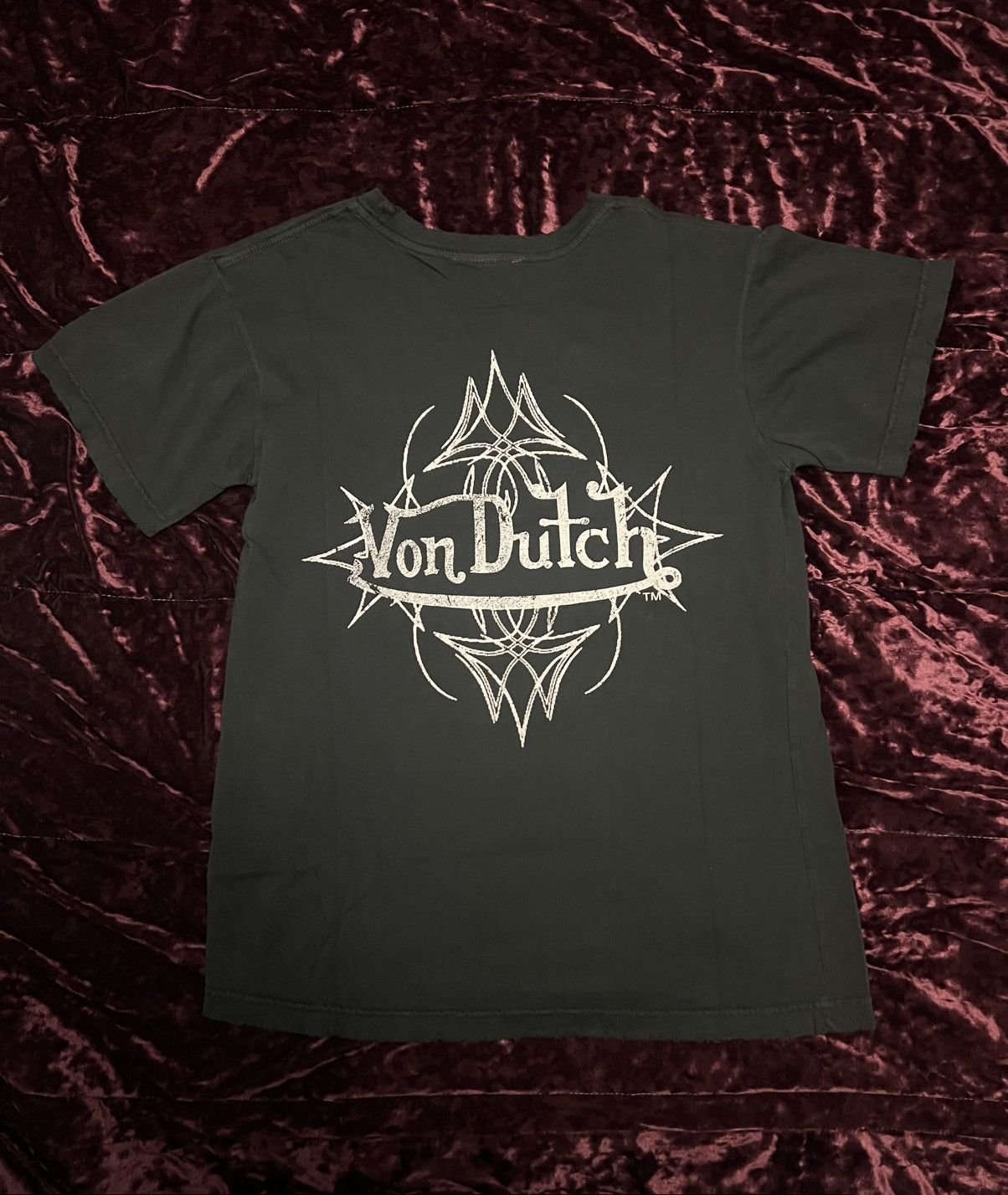 Von Dutch Von Dutch VINTAGE BLACK & WHITE DISTRESSED CHOPPER TEE Size US S / EU 44-46 / 1 - 1 Thumbnail