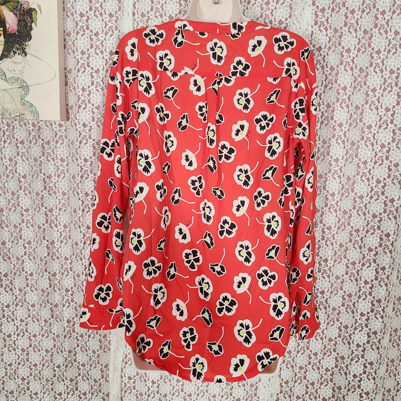 Juicy Couture Juicy couture red floral print oversized blouse size small Size M / US 6-8 / IT 42-44 - 3 Thumbnail