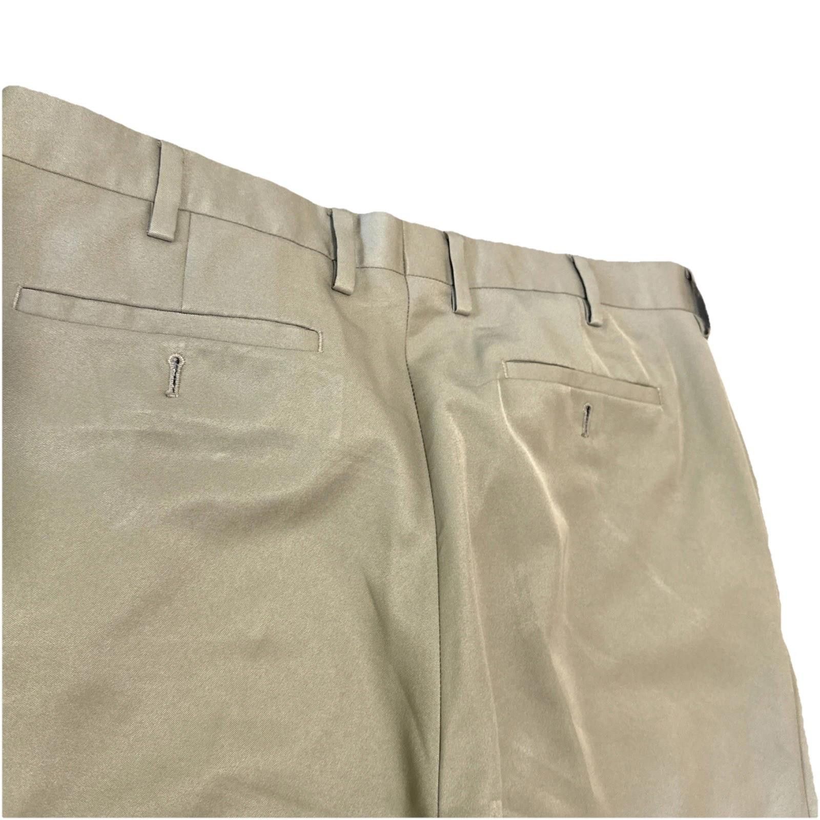 Designer Louis Raphael Tailored Pleated Polyester Beige Men's 40x30 Size US 40 / EU 56 - 7 Thumbnail
