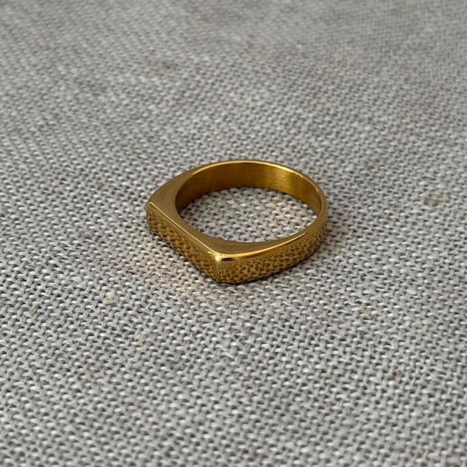 Other Gold signet ring classic rectangle MENS2 Size ONE SIZE - 1 Thumbnail