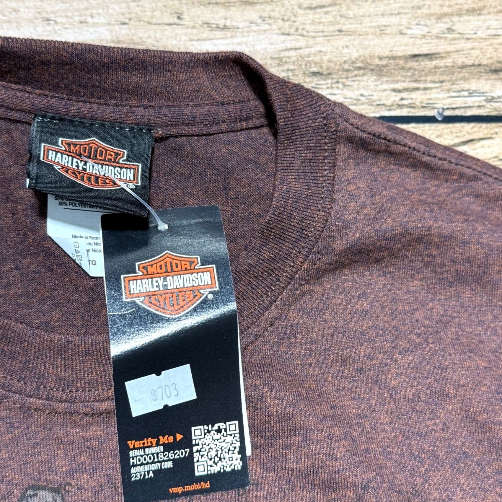 Harley Davidson Harley-Davidson T-Shirt Mens XL Purple Beach Motorcycle Girls NWT Crew Neck Short Sleeve USA Cozumel Size US XL / EU 56 / 4 - 7 Thumbnail