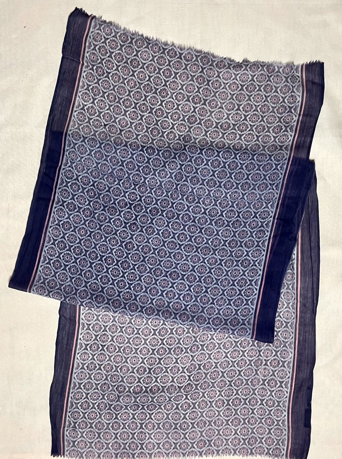 Other MOOILO cashmere purple geometric scarf shawl Size ONE SIZE - 6 Thumbnail