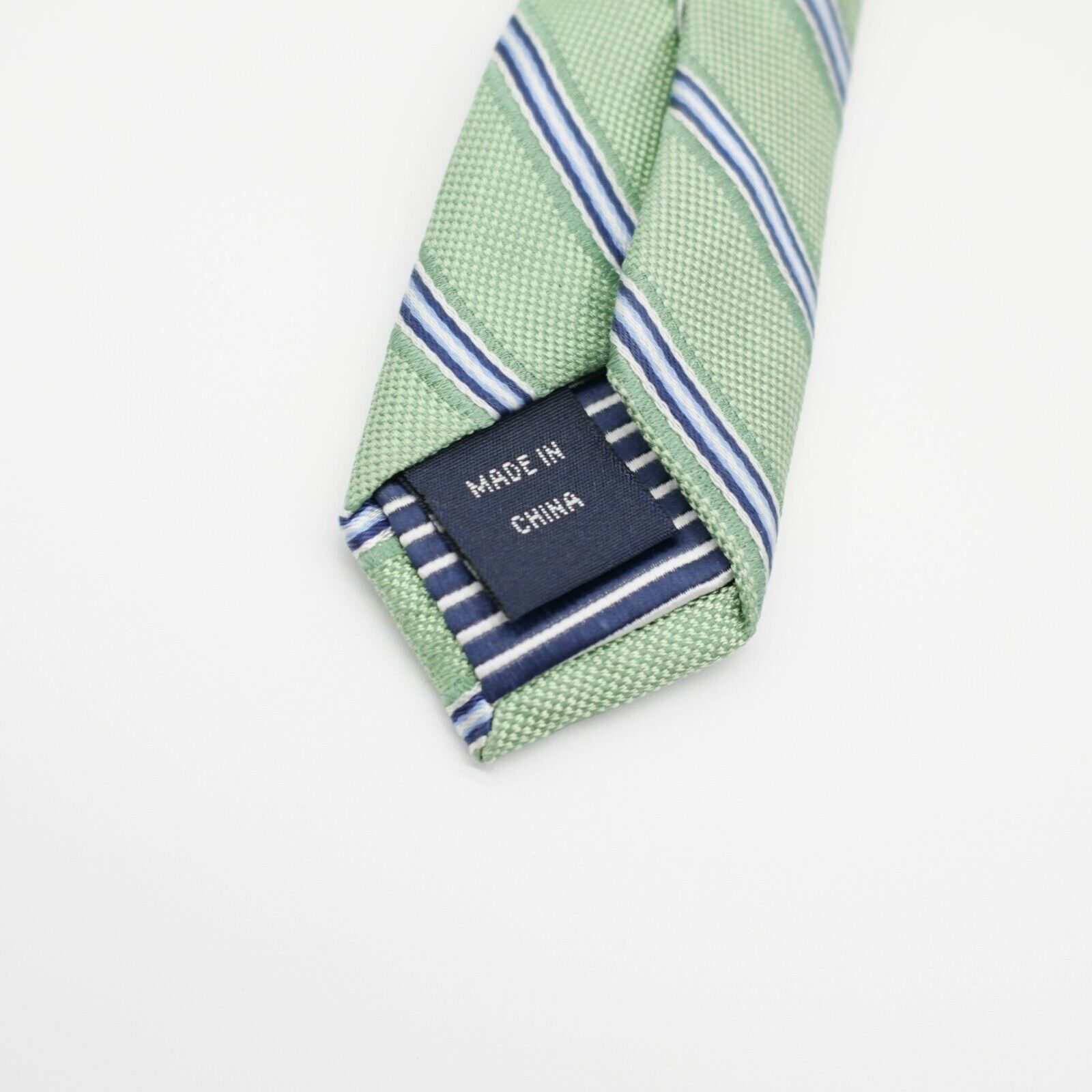 Nautica Nautica Green Blue Striped Woven Long Silk Tie Size ONE SIZE - 4 Thumbnail
