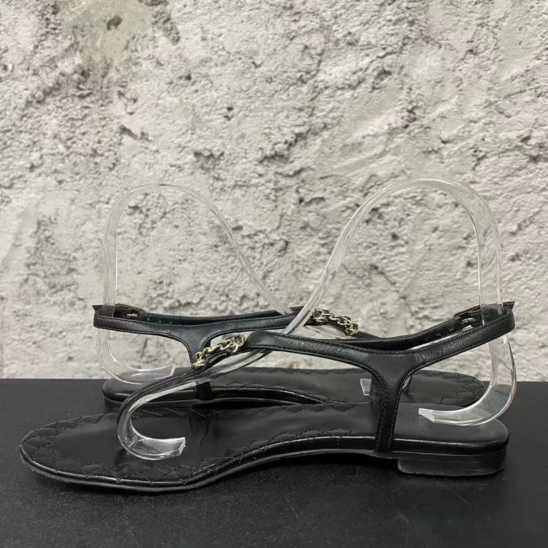 Chanel Chanel Black Sandals Size 36 -2505 Size US 5.5 / EU 38 - 5 Thumbnail