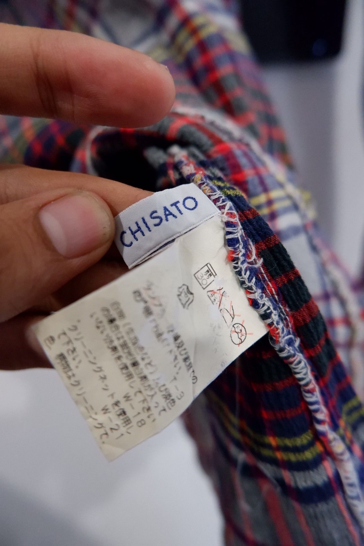 Issey Miyake VTG Tsumori Chisato Pleated Stretch Plaid Button Shirt Size M / US 6-8 / IT 42-44 - 7 Thumbnail