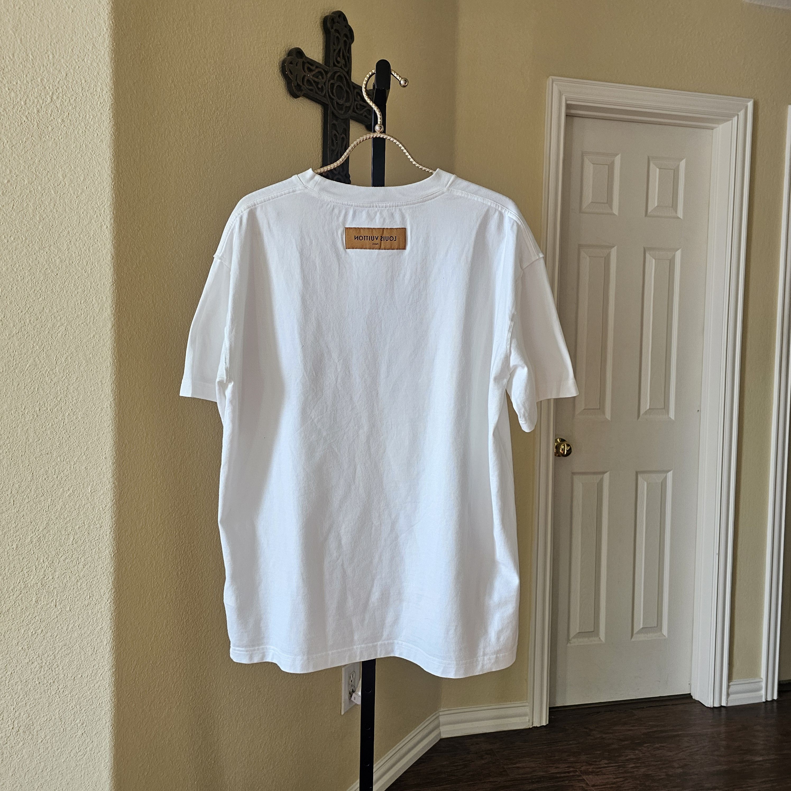 LOUIS VUITTON Men's LOUIS Print Pattern T-shirt Size M