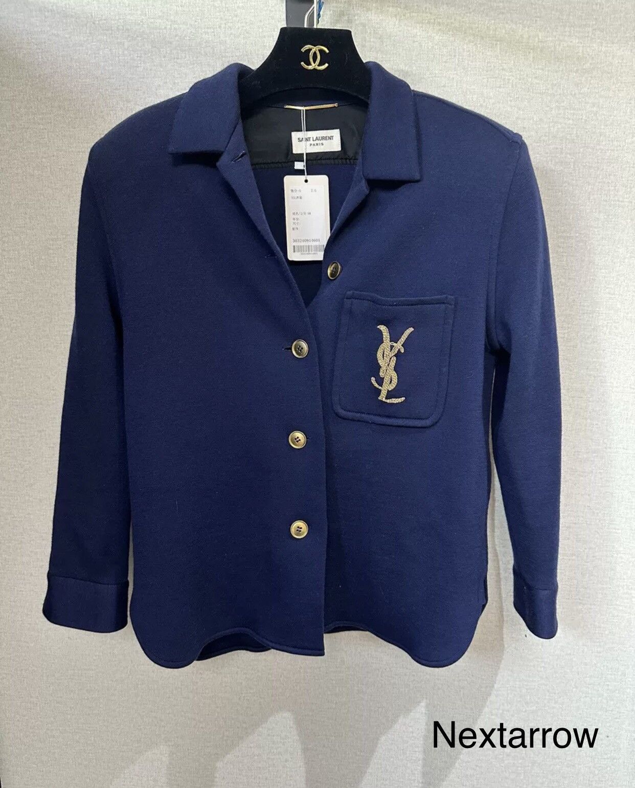 Saint Laurent Paris Saint laurent Blue woolen coat shirt2412-Nextarrow Size US S / EU 44-46 / 1 - 1 Thumbnail
