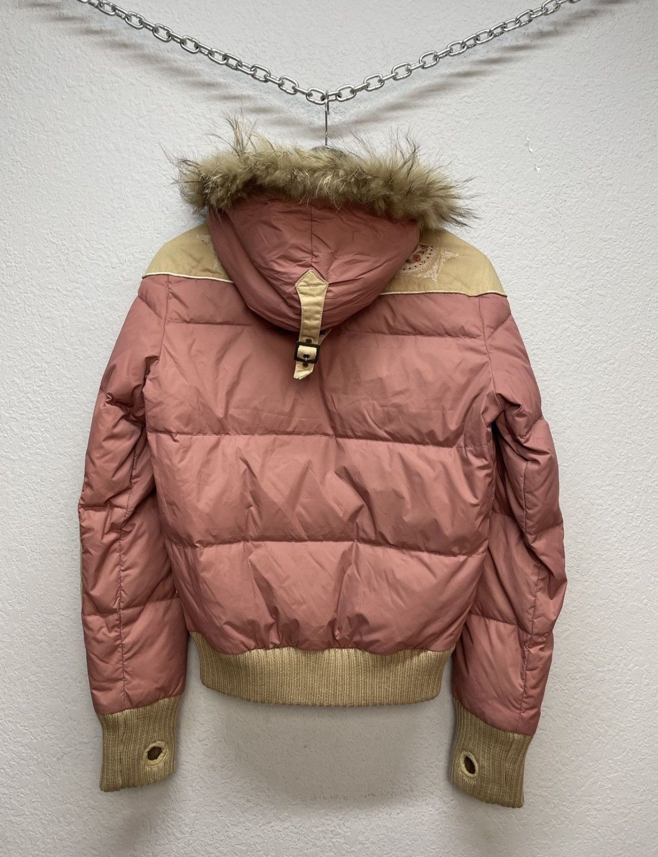 Le Grande Bleu (L.G.B.) Vintage Y2K Parasuco Cult Faux Fur Trim Girly Puffer Jacket Size S / US 4 / IT 40 - 12 Thumbnail