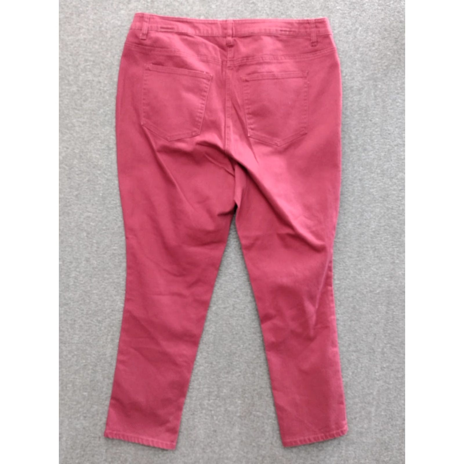 Vintage Woman Within Jeans Women's Tapered High Rise Stretch Light Red Size 16W Size 38" / US 16 / IT 52 - 2 Thumbnail
