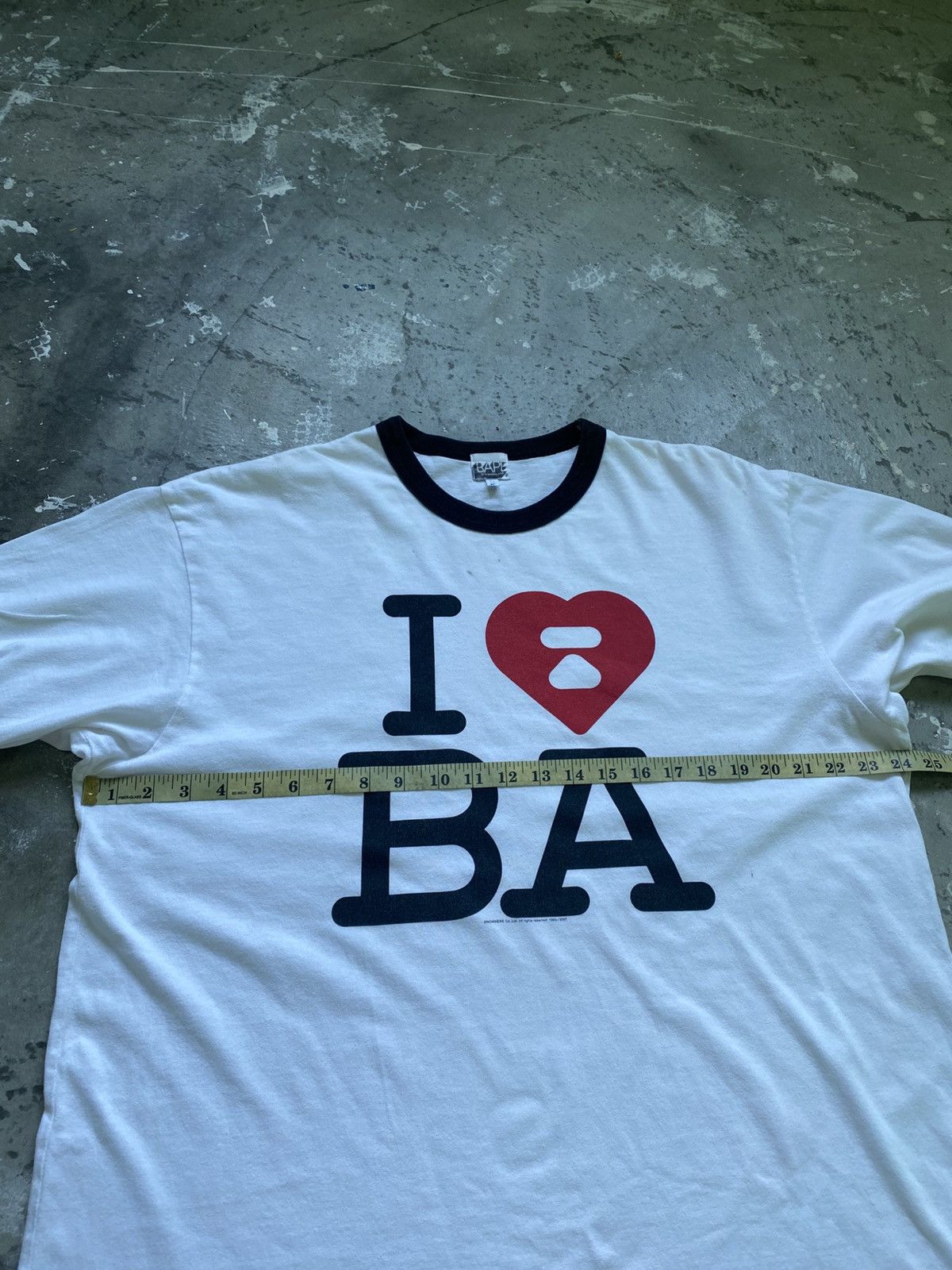 Bape Vintage Bathing Ape I Love BAPE Ringer T Shirt Size US XL / EU 56 / 4 - 19 Thumbnail