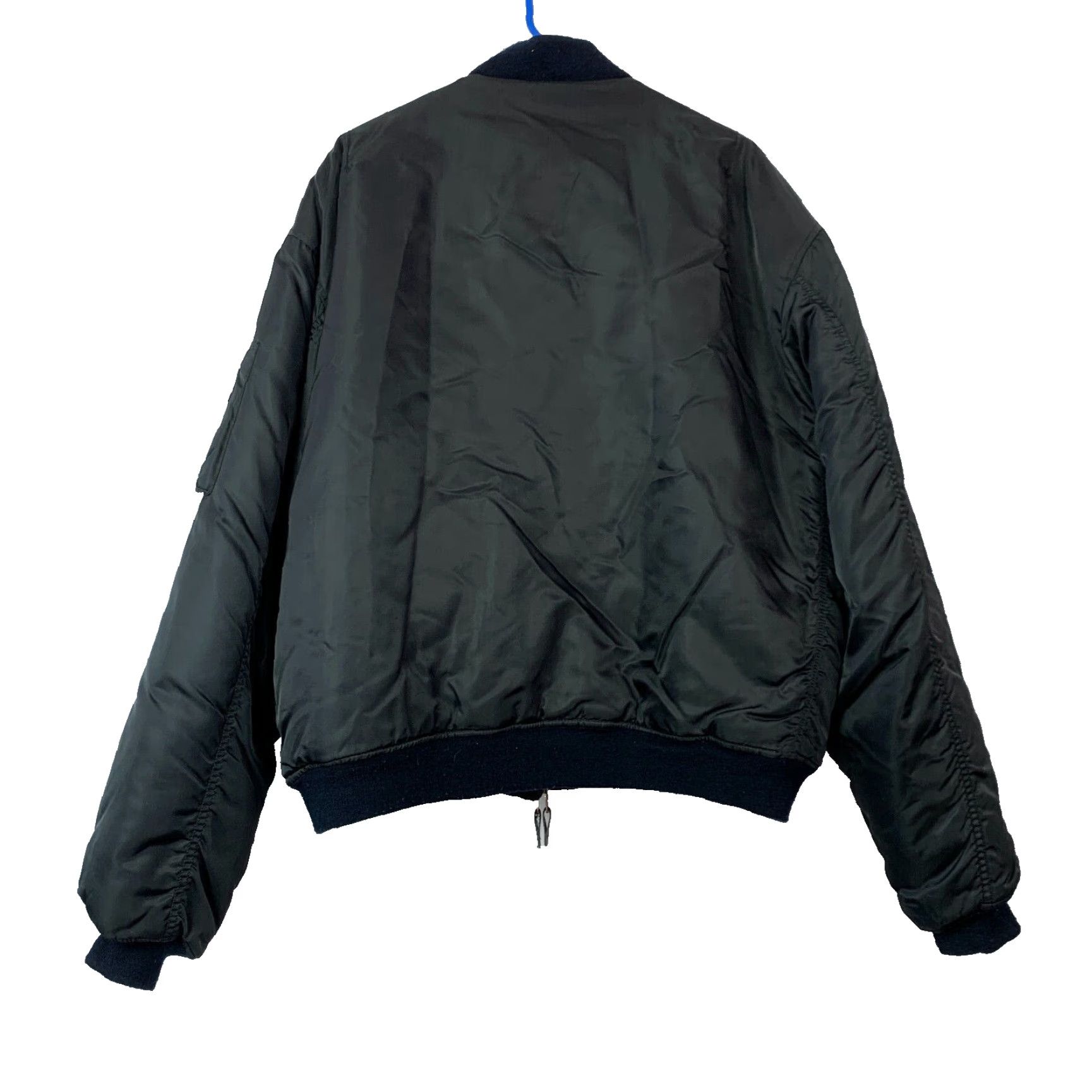 Vintage Industrial Electric & Control Black Puffer Bomber Jacket Coat Mens 2XL Zip Full Zip Nylon Lining 27" Chest 2XL Mens Coat Bomber Black Size US XXL / EU 58 / 5 - 4 Thumbnail
