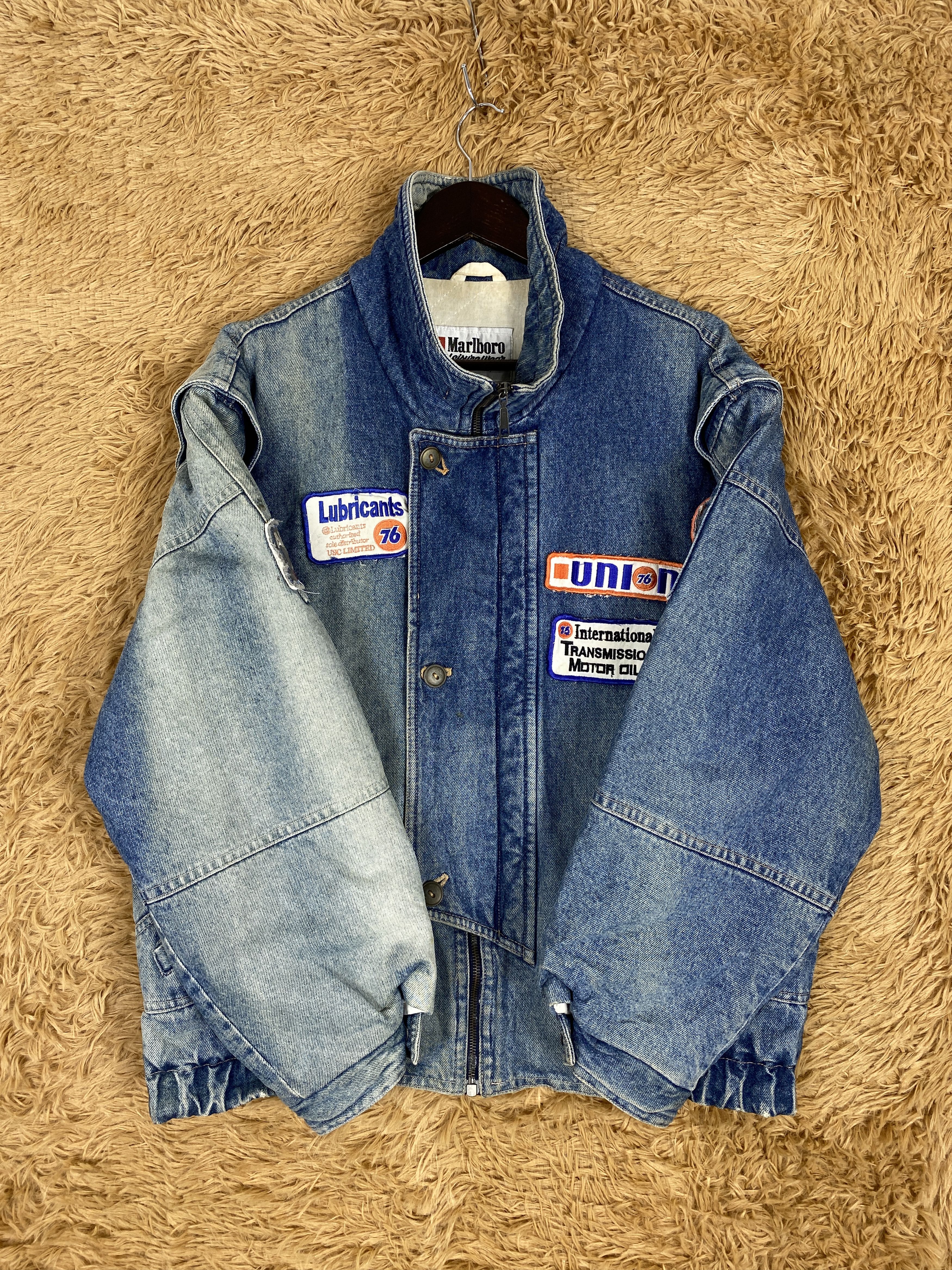 Marlboro Vintage Marlboro Distress Faded Denim Jacket PJ2435 Size US M / EU 48-50 / 2 - 7 Thumbnail