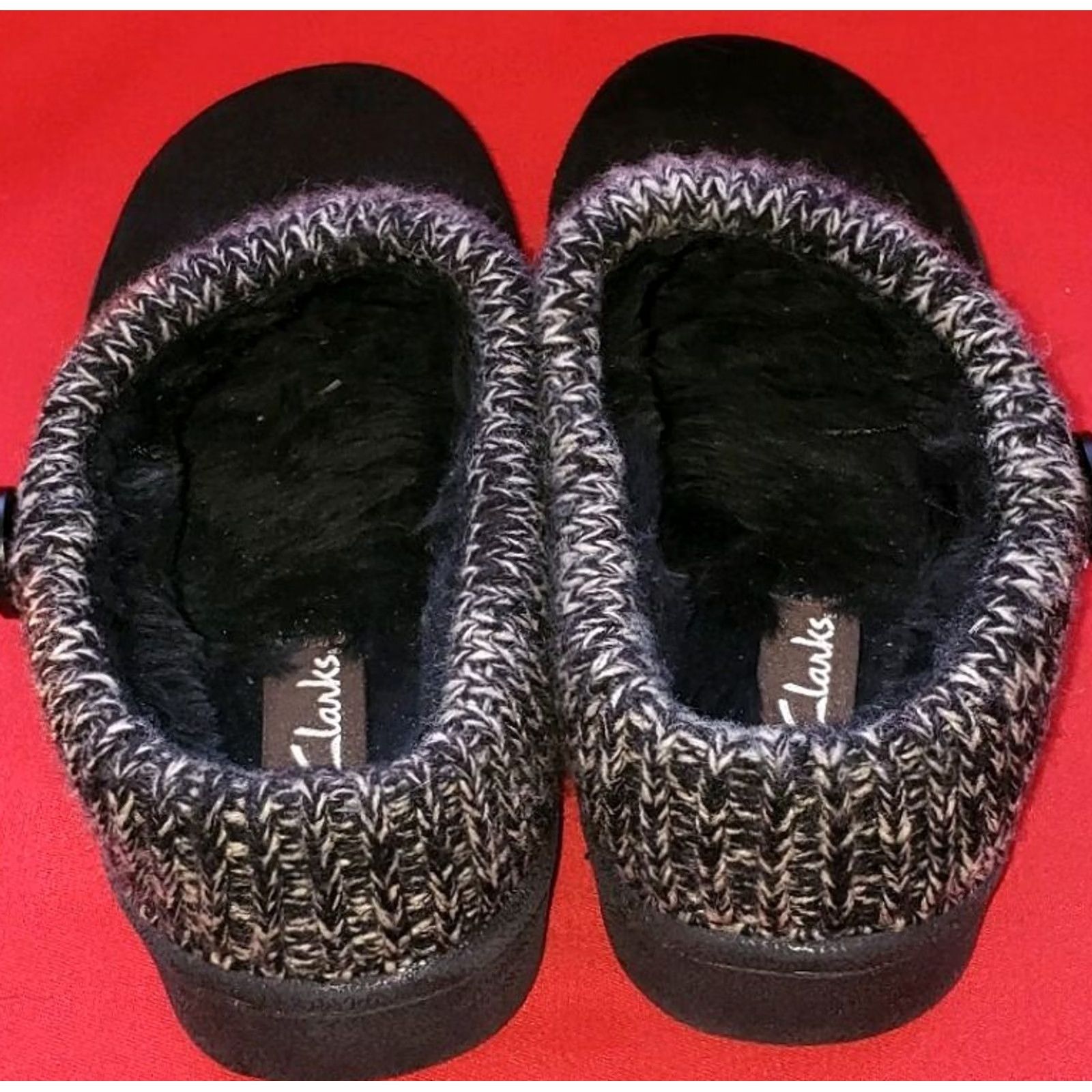 Clarks Clarks Clogs Mules Slip-on Black Suede 8M Sweater Gray Collar Button Accent Size M / US 6-8 / IT 42-44 - 5 Thumbnail
