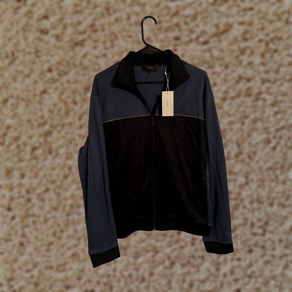 Vince Vince. Blue Colorblock Full Zip Track Jacket Men L Size Colorblock Polyester Cotton N ew! Size US L / EU 52-54 / 3 - 1 Thumbnail