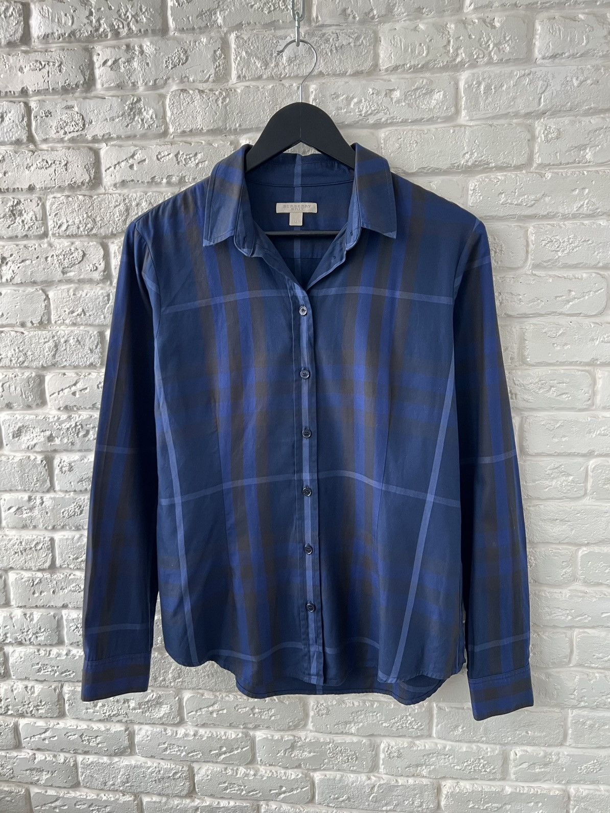 Burberry Burberry Brit Navy Blue Nova Check Button Up Shirt Size M / US 6-8 / IT 42-44 - 1 Thumbnail