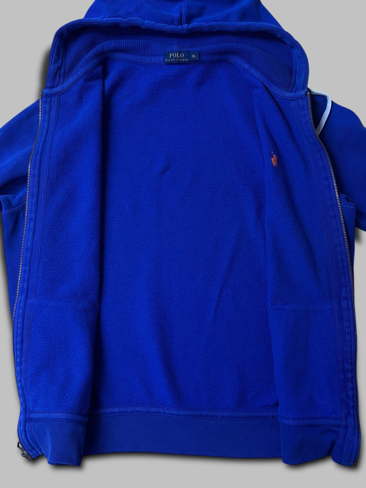 Polo Ralph Lauren Vintage Polo Ralph Lauren Zip Up Hoodie Royal Blue Size US XL / EU 56 / 4 - 9 Thumbnail