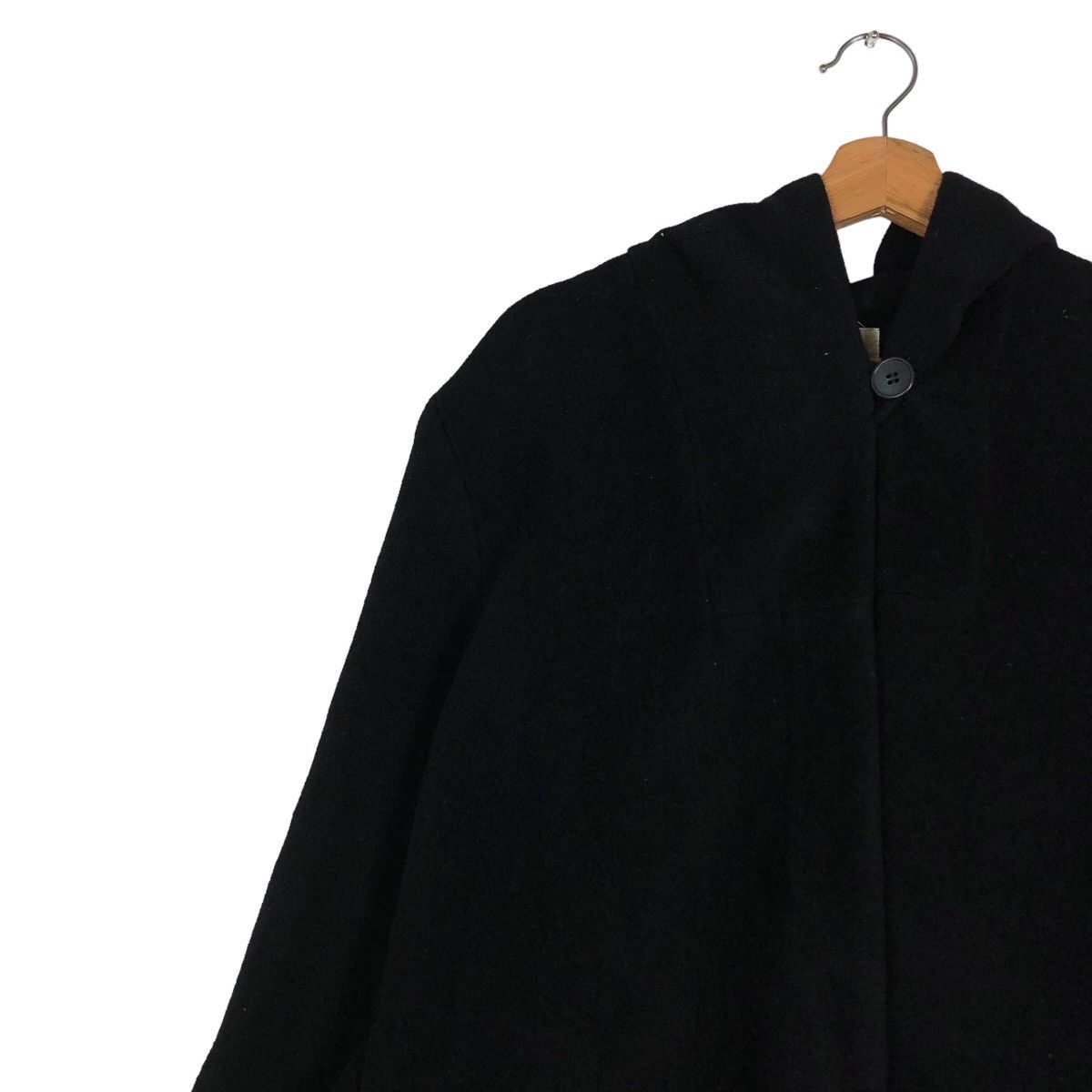 Japanese Brand 🔥Rich Black - Long Fly Wool Herringbone Calvin Klein Coats Size US M / EU 48-50 / 2 - 6 Thumbnail