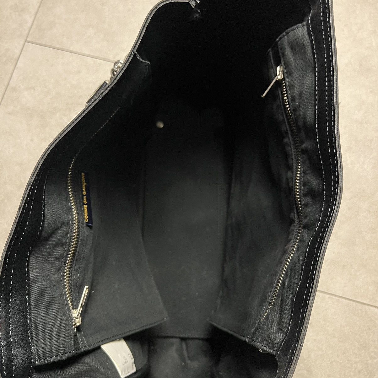 Comme des Garcons × Comme des Garcons Homme Plus Comme des Garcons Chain Handle Tote Bag Size ONE SIZE - 6 Thumbnail