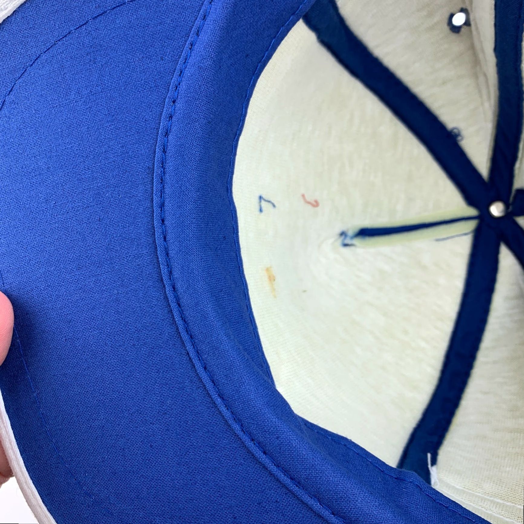 Vintage VINTAGE San Sun Log-Tech Kansas Blue Trucker Hat Cap Snapback One Size 1980s Mens Size ONE SIZE - 6 Thumbnail