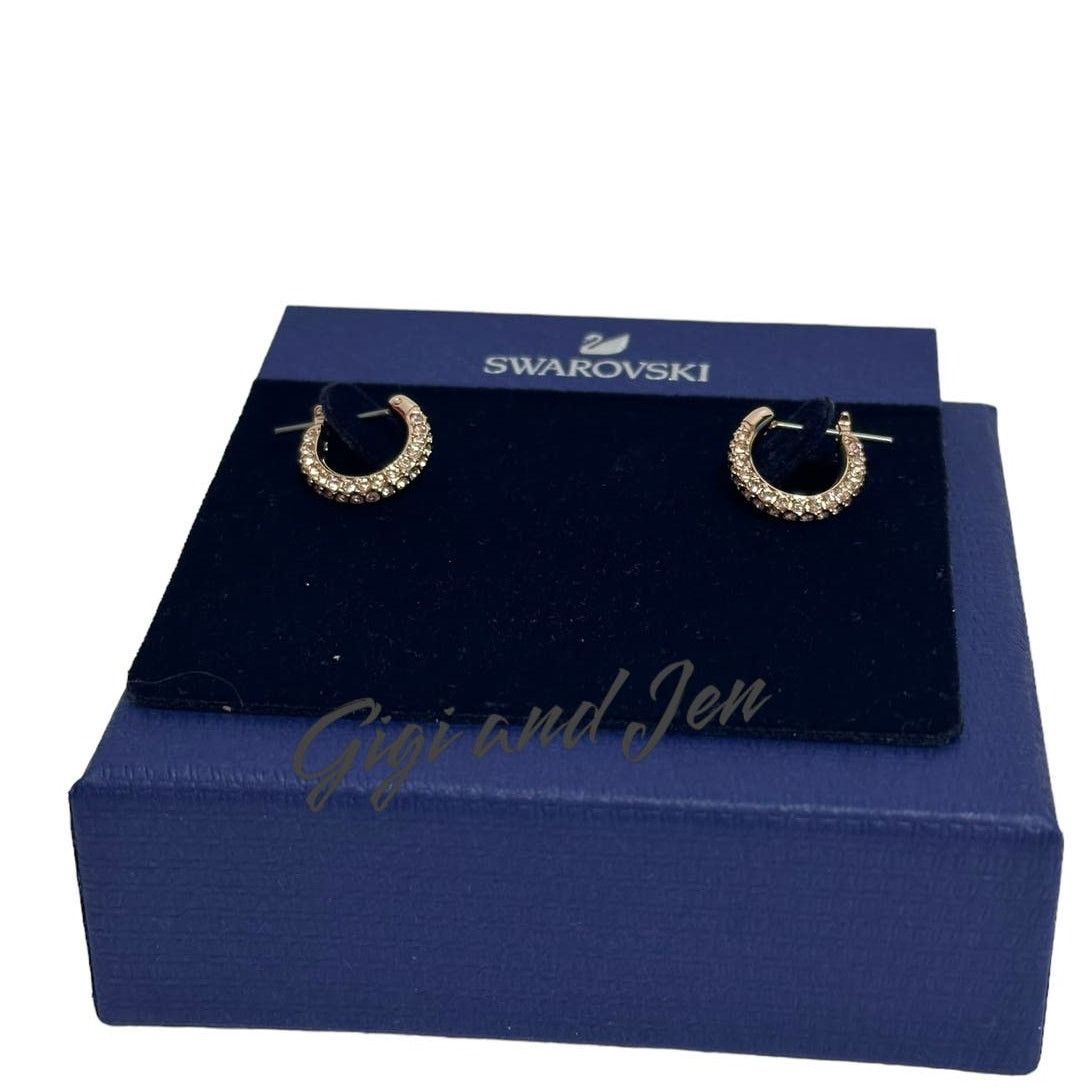 Swarovski Swarovski Stone hoop earrings Rose gold Size ONE SIZE - 5 Thumbnail