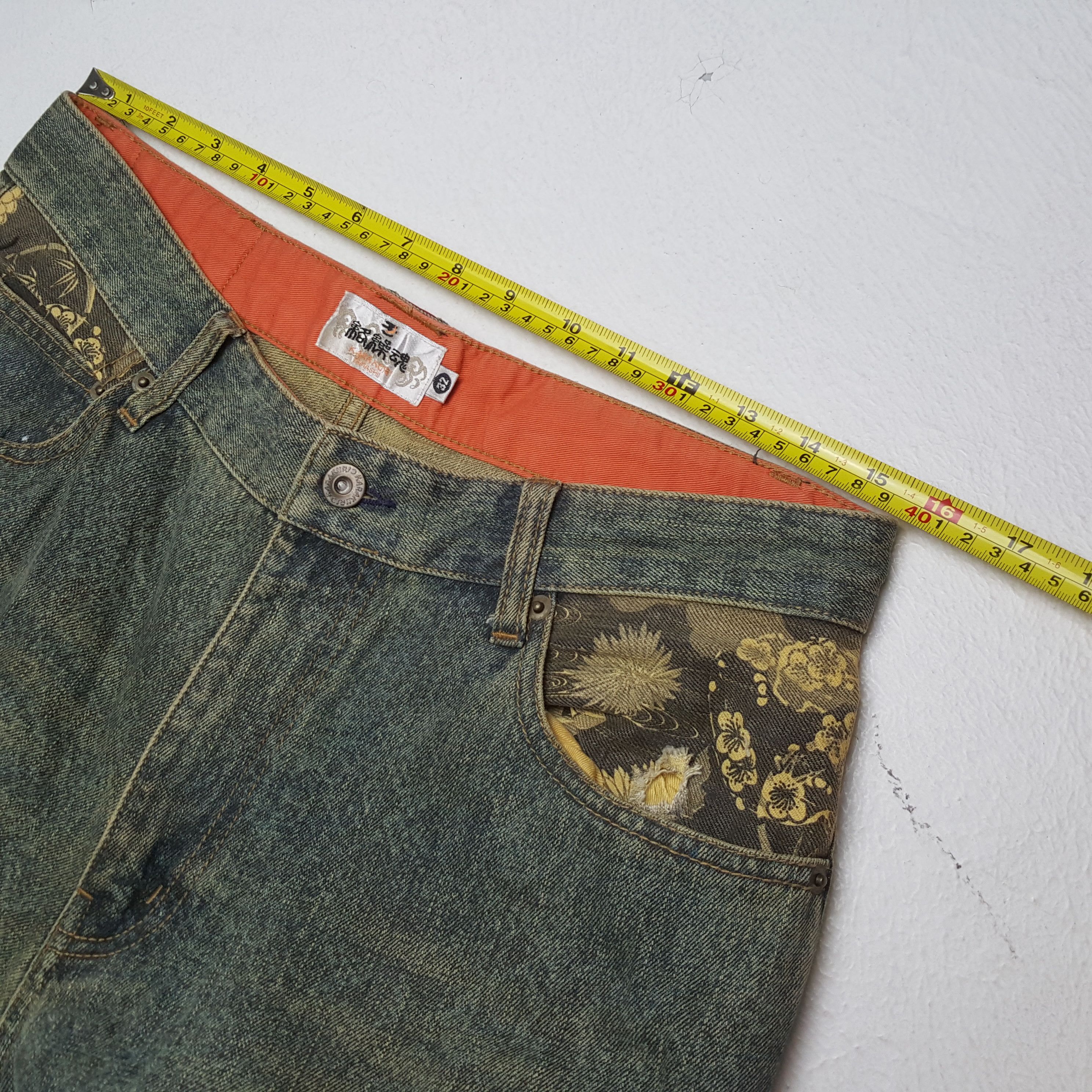 Japanese Brand × Vintage KARAKURI TAMASHI Japanese Fashion Style Jeans Size US 31 - 7 Thumbnail