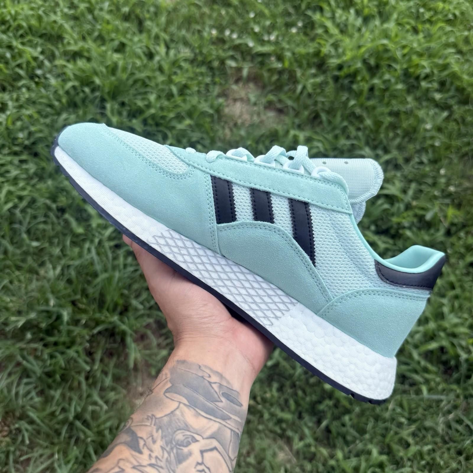 Adidas Marathon Tech Sneaker G27521 Clear Mint Black Men 10