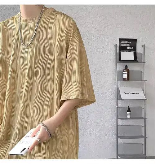 Japanese Brand Hirakawa x Emi 💎 Korean Wave Pleated Relaxed Tee T-shirt Size US L / EU 52-54 / 3 - 2 Thumbnail