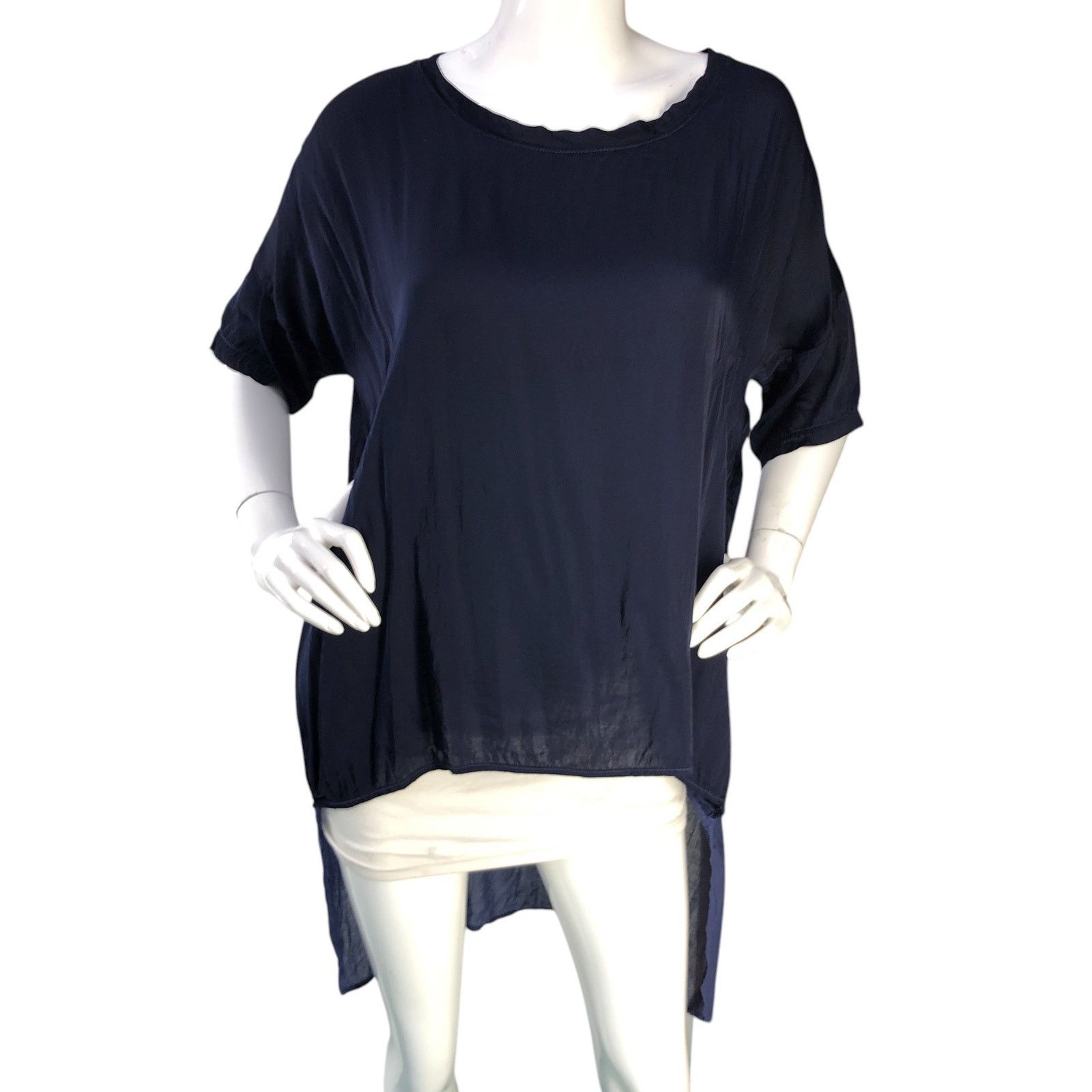 Other Stark X Size M Top Mixed Media High Low Hem Lightweight Blue Size M / US 6-8 / IT 42-44 - 11 Thumbnail
