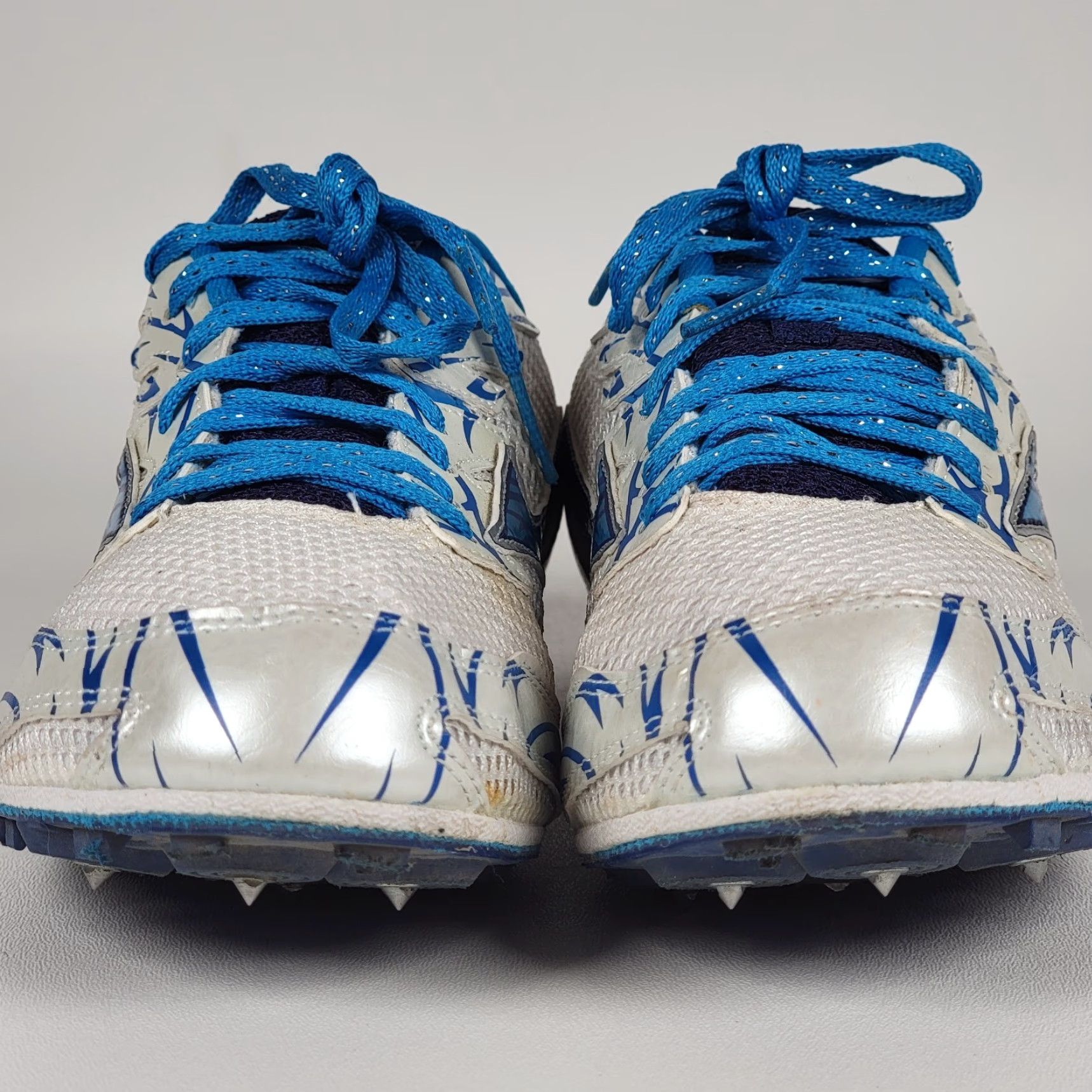 Mizuno Mizuno Women’s Track Shoes Multicolor Lace Spikes Blue White Neon Sneakers US 10 EU 41 Womens Track & Field Shoes Size US 8 / IT 38 - 3 Thumbnail