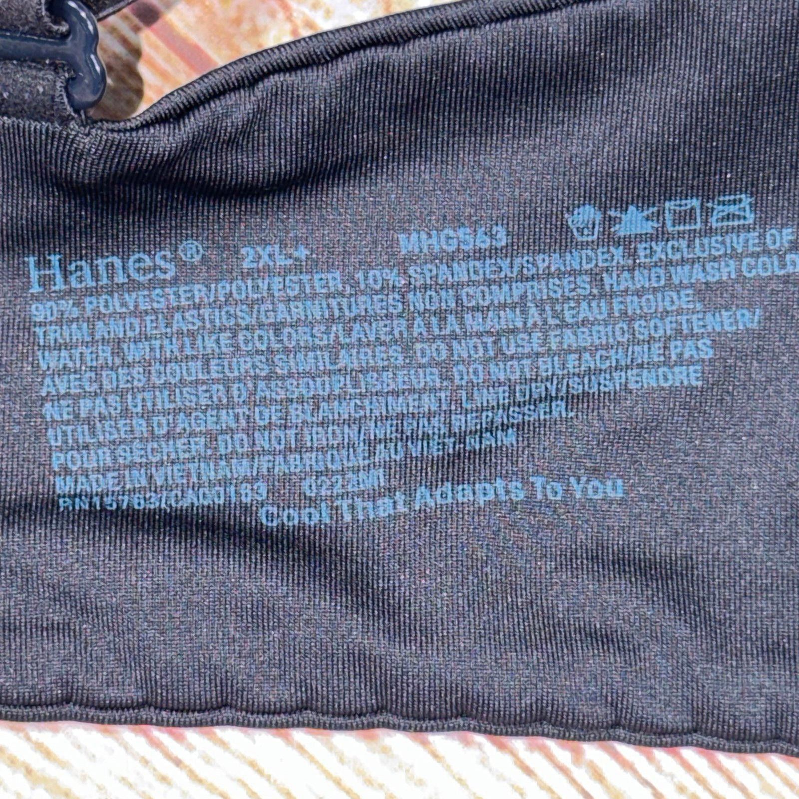 Hanes Hanes Black Underwire Bra 2XL Size ONE SIZE - 7 Thumbnail