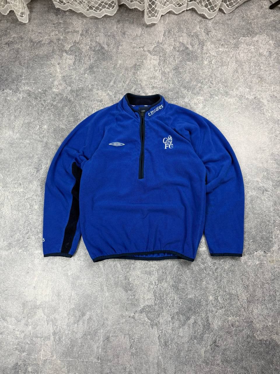 Umbro 90s Umbro Chelsea Fleece 1/3 zip Jacket Size US S / EU 44-46 / 1 - 1 Thumbnail