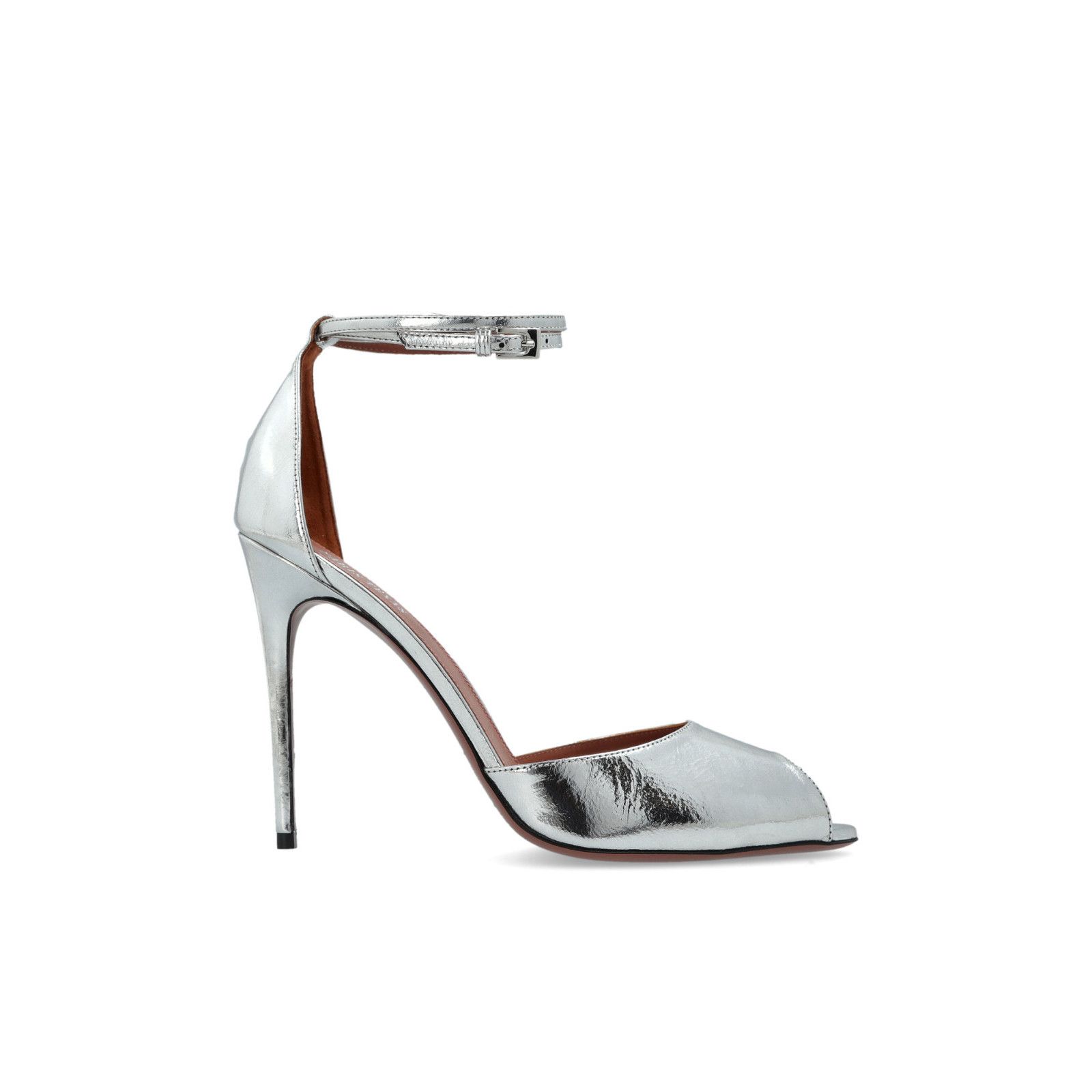 PARIS TEXAS 'Vera' Silver Heeled Sandals New And Authentic (