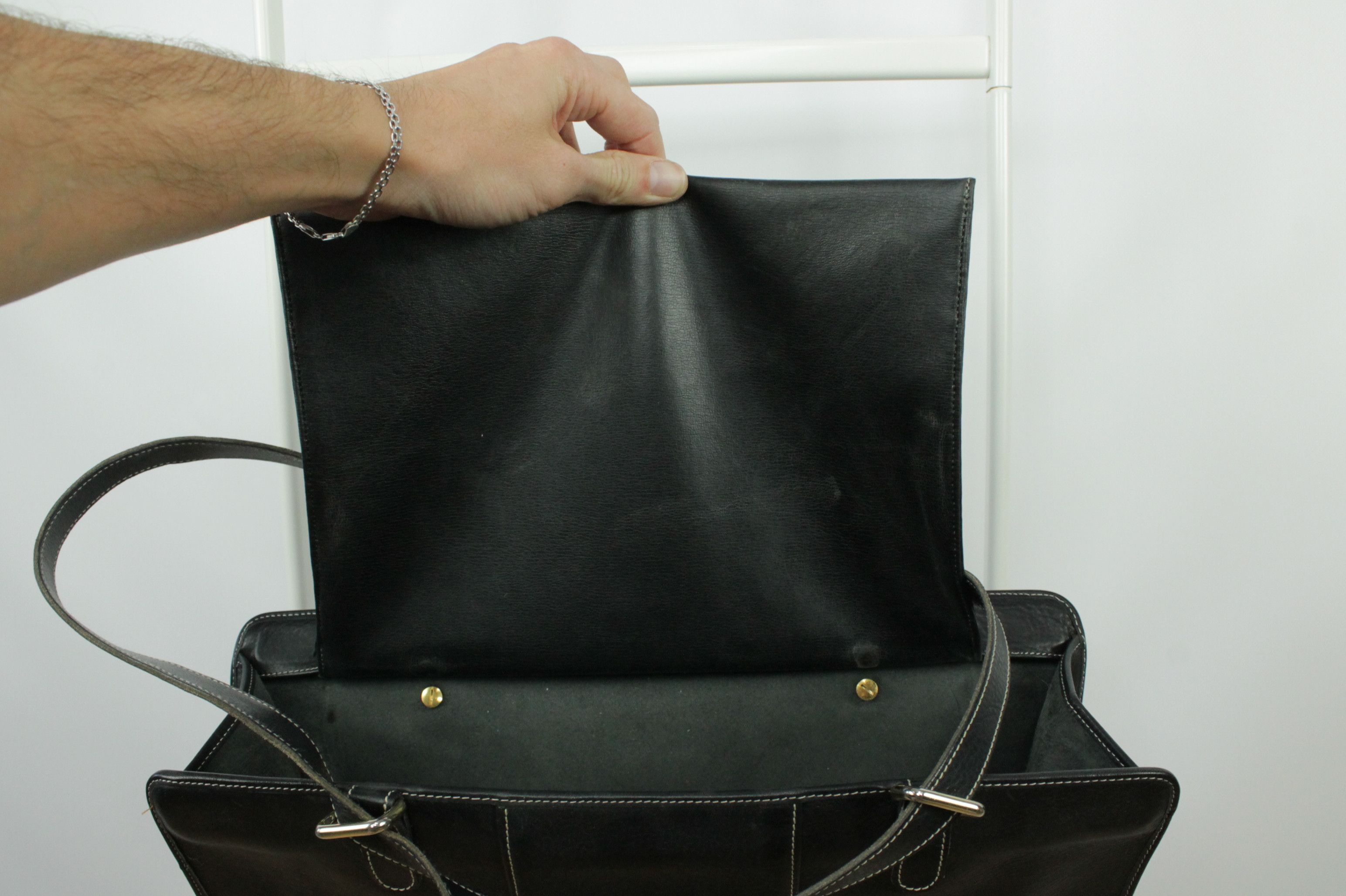 Christian Dior Monsieur Christian Dior Vintage Black Leather Shoulder Bag Size ONE SIZE - 9 Thumbnail