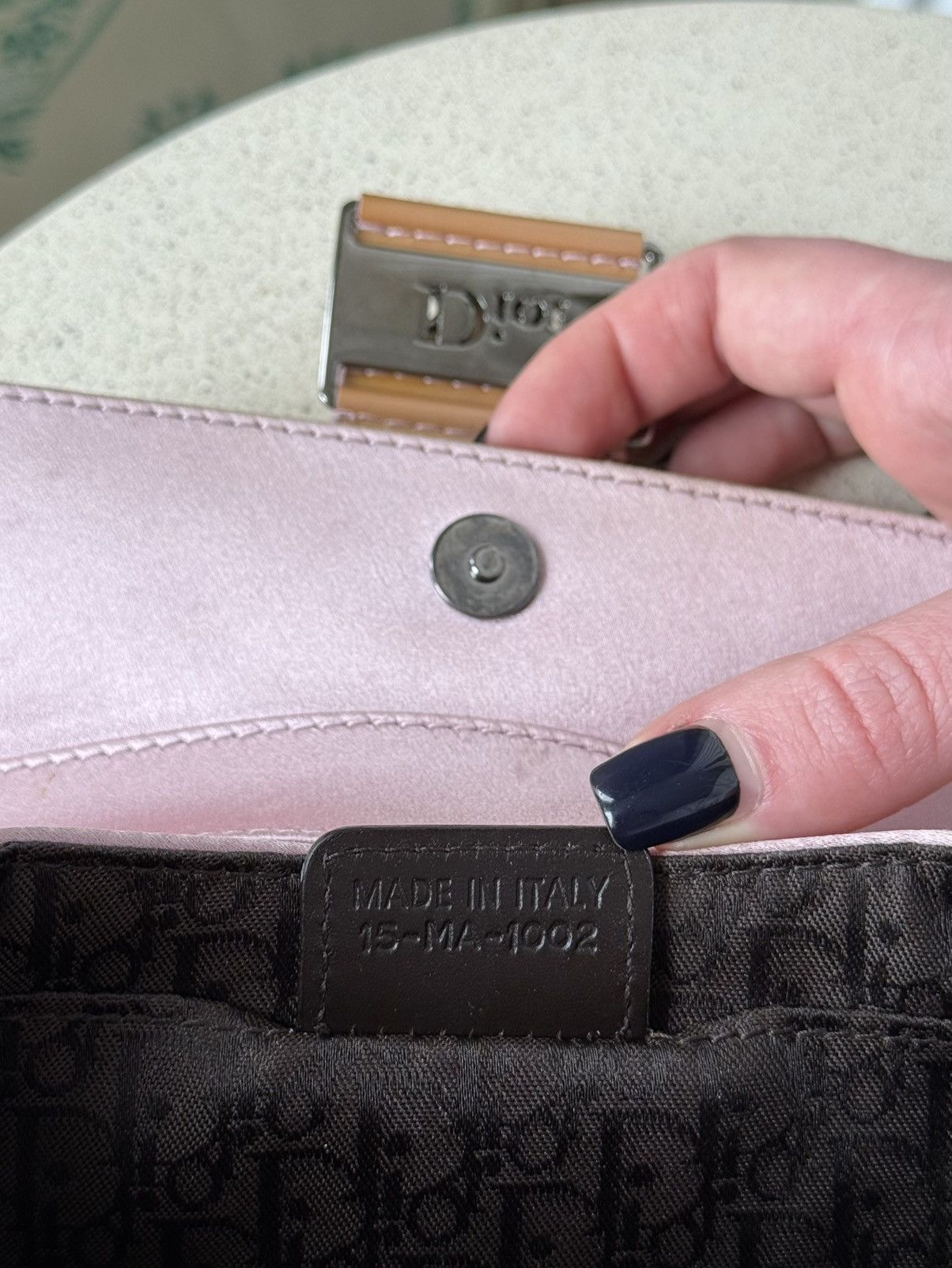 Dior 2002 Dior Street Chic Mini Columbus Pink Satin Clutch Bag Size ONE SIZE - 6 Thumbnail
