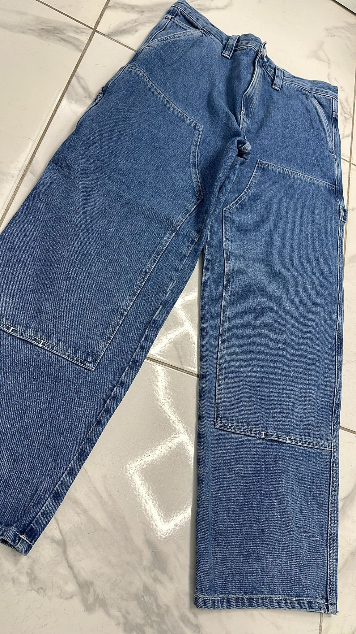 Stussy × Vintage Stüssy Double Knee Work Pant Blue Size 28 Size US 28 / EU 44 - 4 Thumbnail