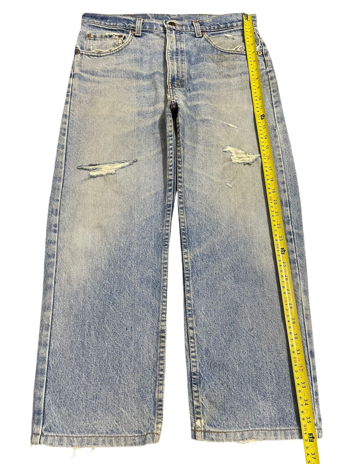 Levi's Vintage 80s Levis 505 Blue Faded Wash Distressed Baggy Jeans Size US 33 - 13 Thumbnail