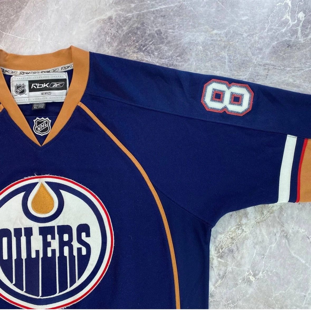 Reebok Reebok Edmonton Oilers #89 Sam Gagner Blue Hockey Jersey XL Size US XL / EU 56 / 4 - 18 Thumbnail