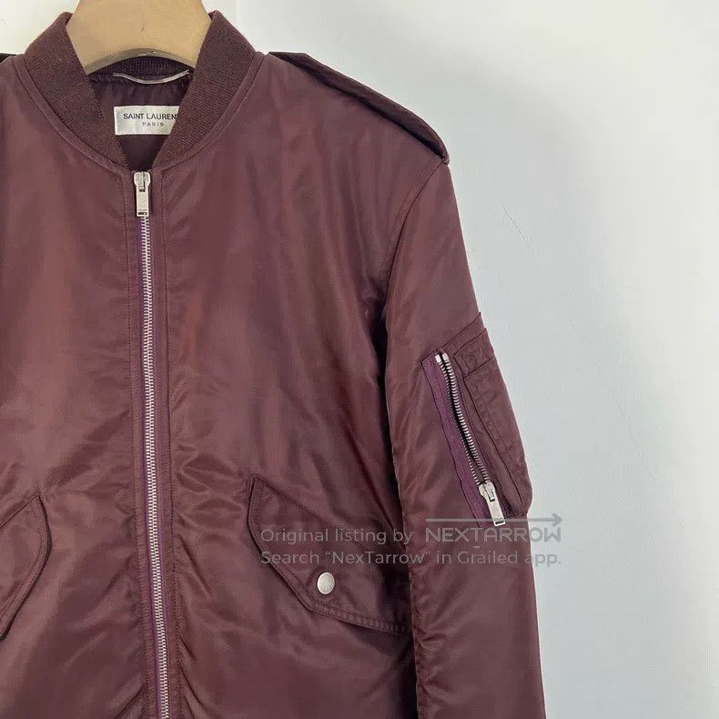 Saint Laurent Paris Saint Laurent Paris Red Flight Jacket Size US S / EU 44-46 / 1 - 4 Thumbnail