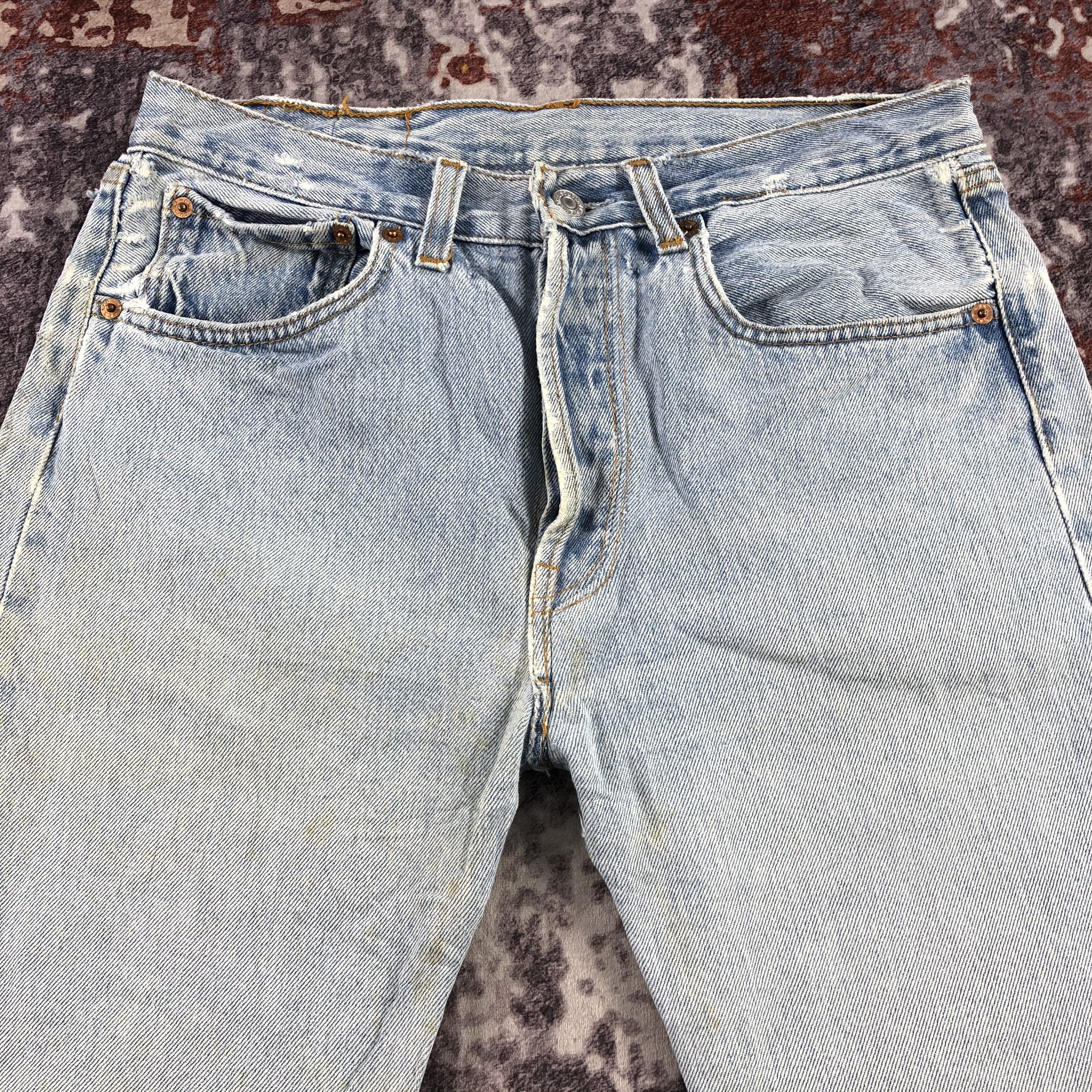 Levi's Vintage 90s Light Wash Levis 501 Jeans-JM3031 Size US 31 - 3 Thumbnail