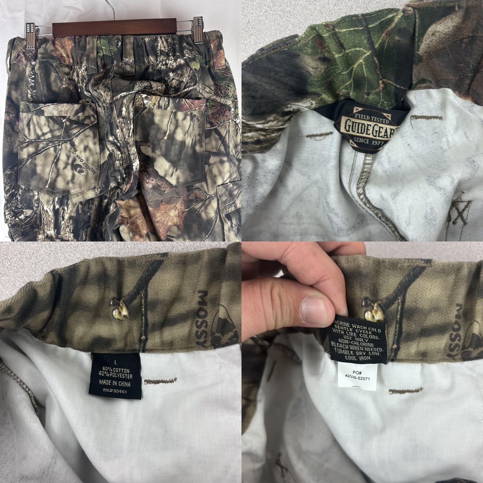 Vintage Guide Gear Pants Mens Large Camouflage Mossy Oak Camo Hunting Outdoor Cargo Size US 33 - 9 Thumbnail