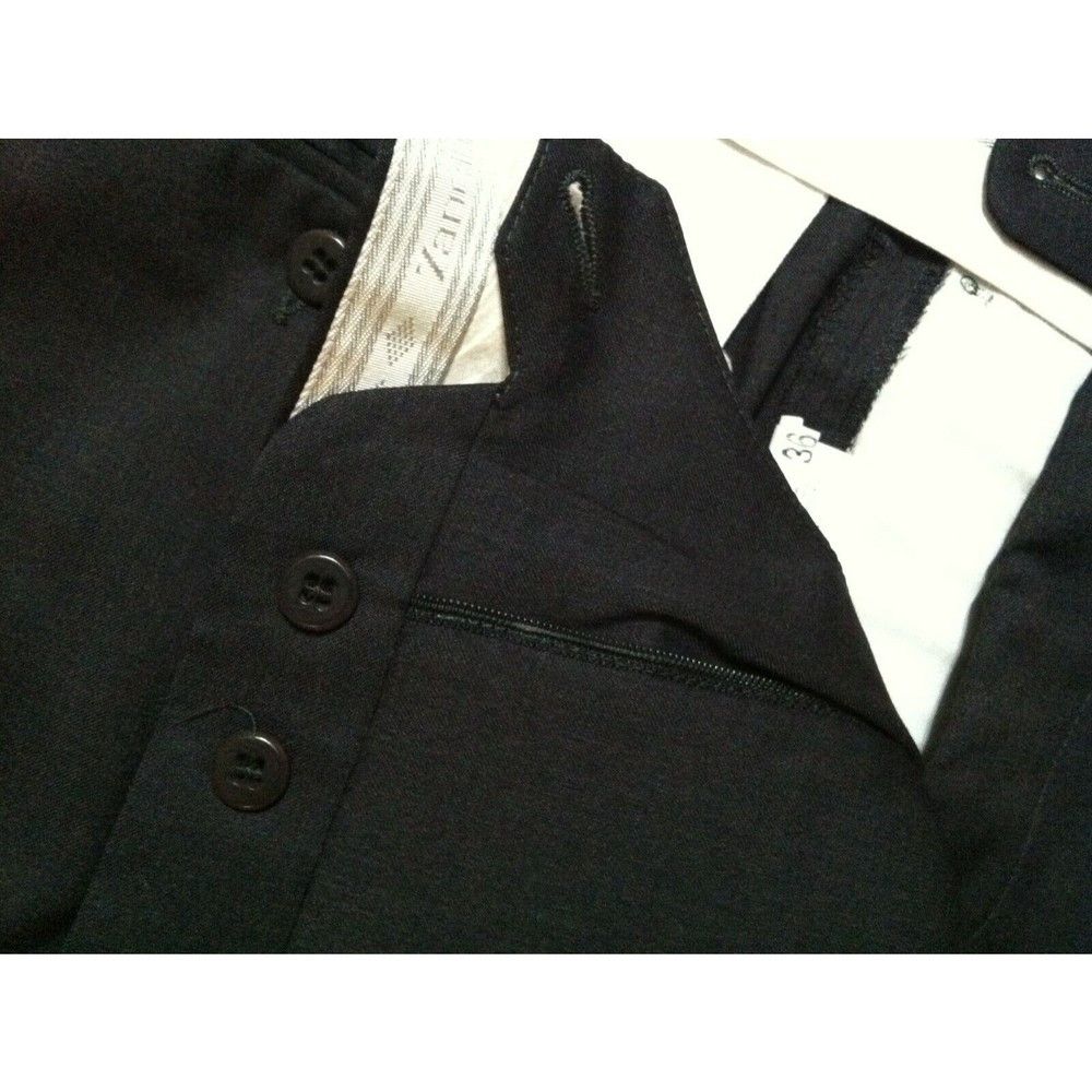 Zanella ZANELLA MENS GRAY 100%WOOL DRESS PANTS SIZE:36/30 Size 36R - 2 Thumbnail