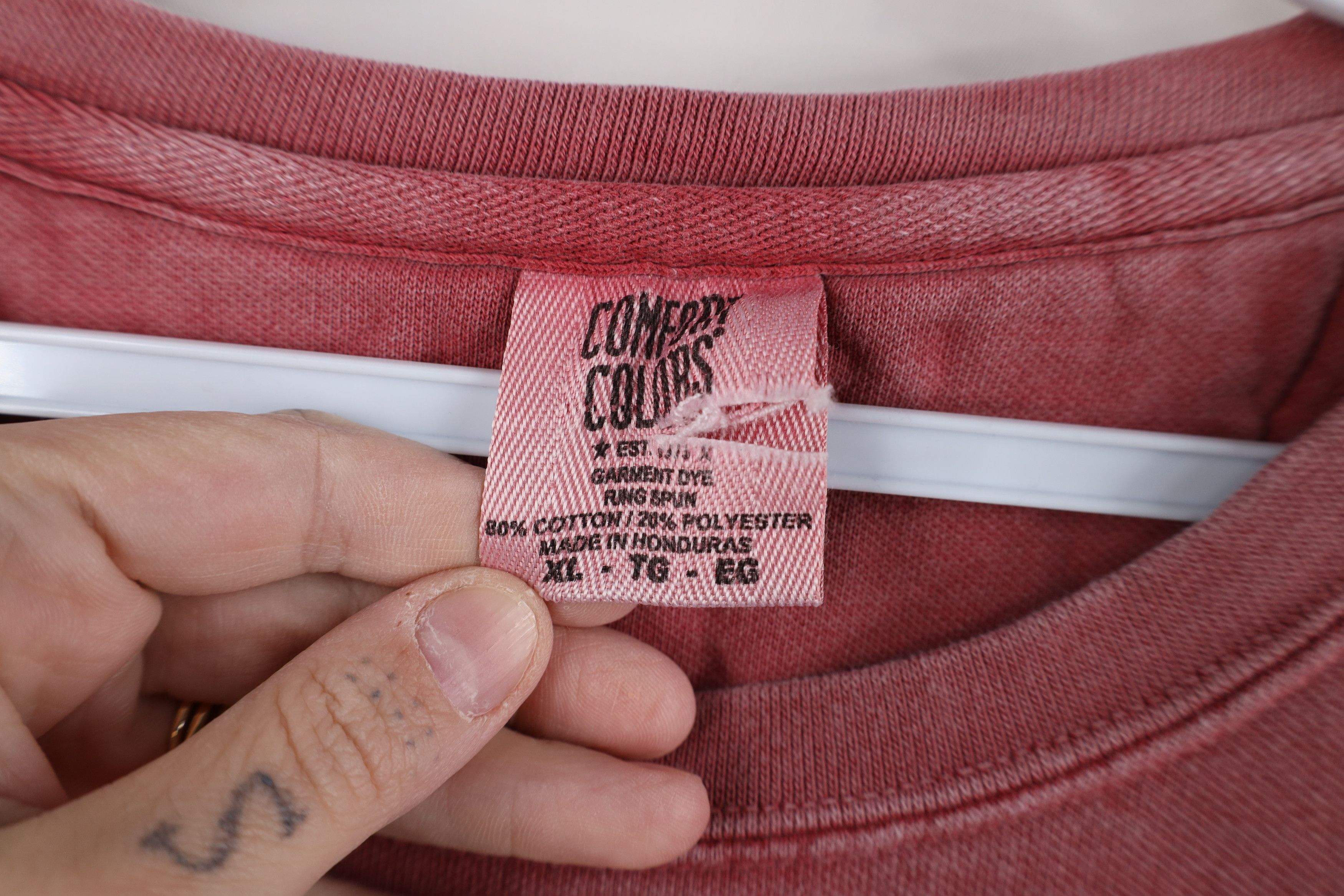 Vintage Vintage 90s Y2K Streetwear Stonewash Crewneck Sweatshirt Red Size US XL / EU 56 / 4 - 4 Thumbnail