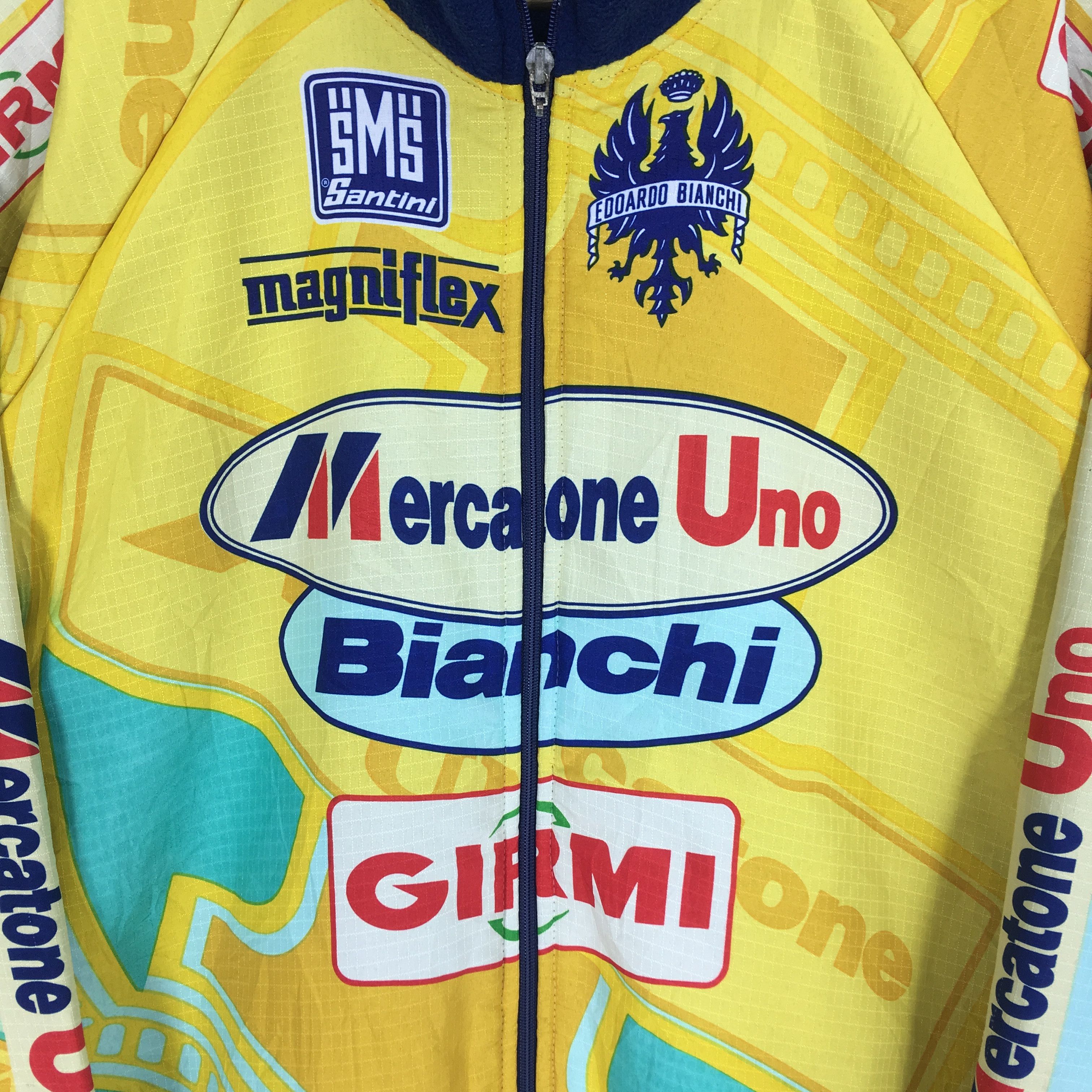 Bicycle Vintage 90s SMS Santini Cycling Sport Big Logo Jacket Size US XL / EU 56 / 4 - 4 Thumbnail