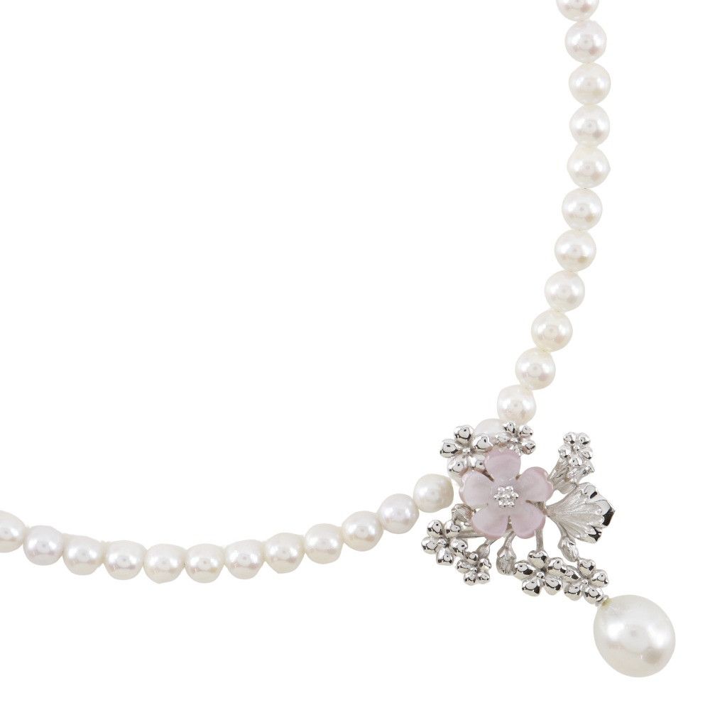 Other Other 2WAY Flower Pearl Silver Necklace Metal Necklace DUTY FREE for USA Size ONE SIZE - 1 Thumbnail